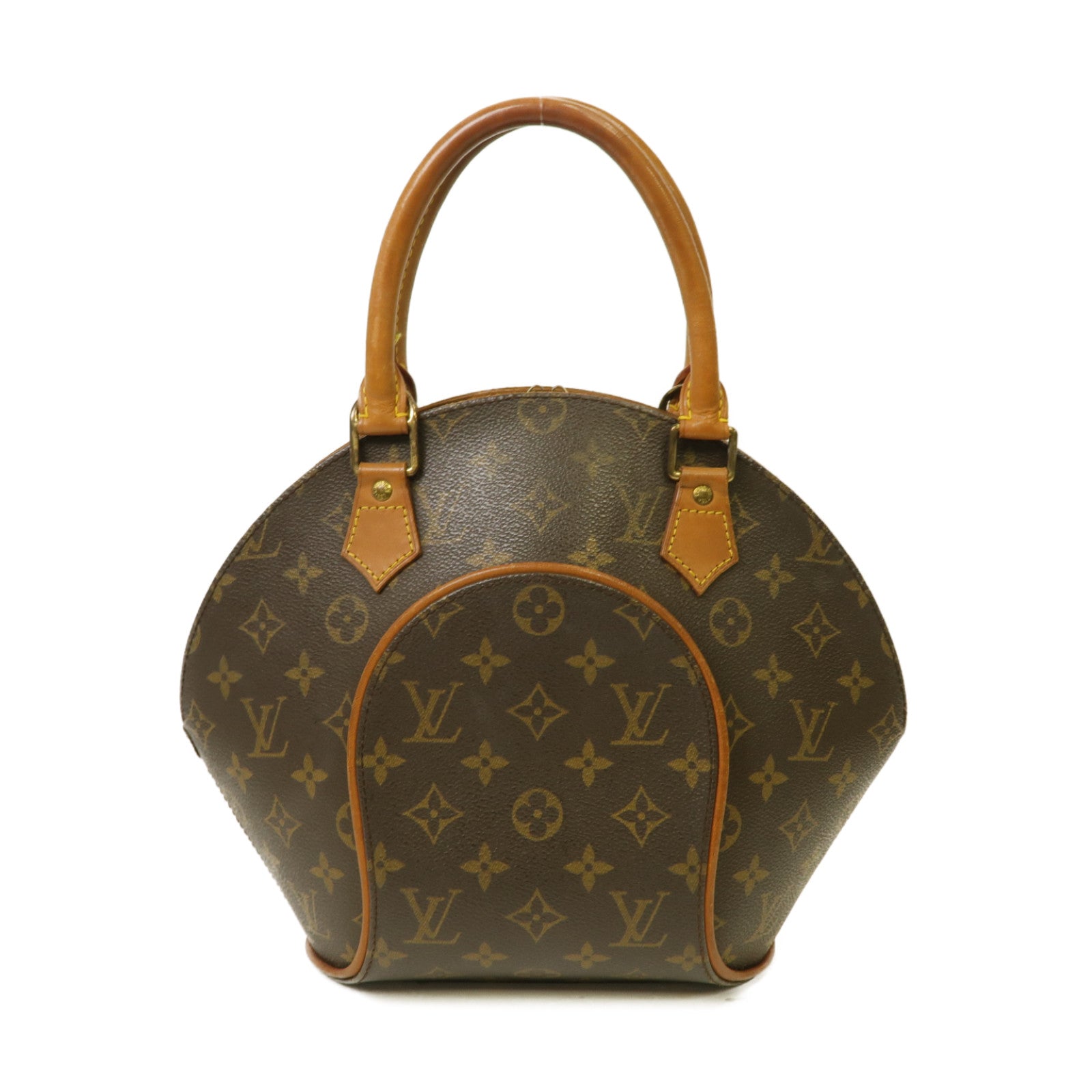 LOUIS VUITTON Monogram Ellipse PM金扣手挽袋啡色