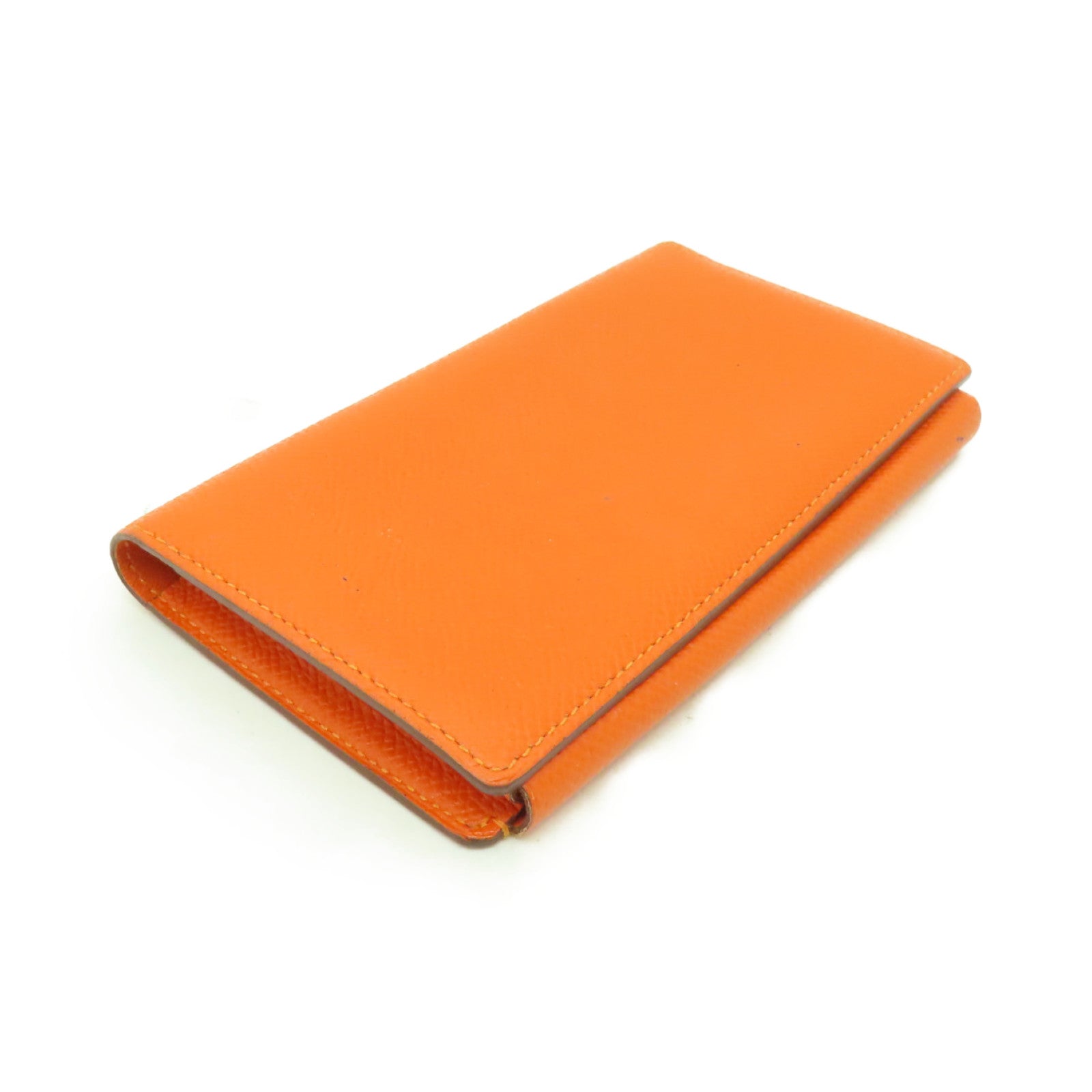 HERMES 【激減優惠】Epsom皮革Card Case卡片套/手拿包Orange/橙色