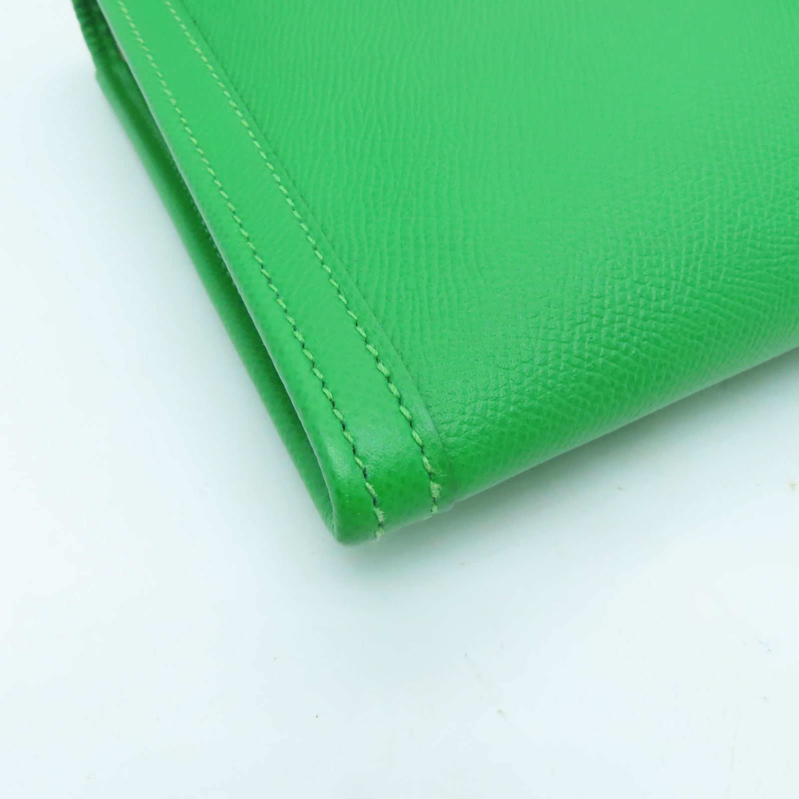 HERMES Epsom皮革Jije GM手拿包Bambou綠色