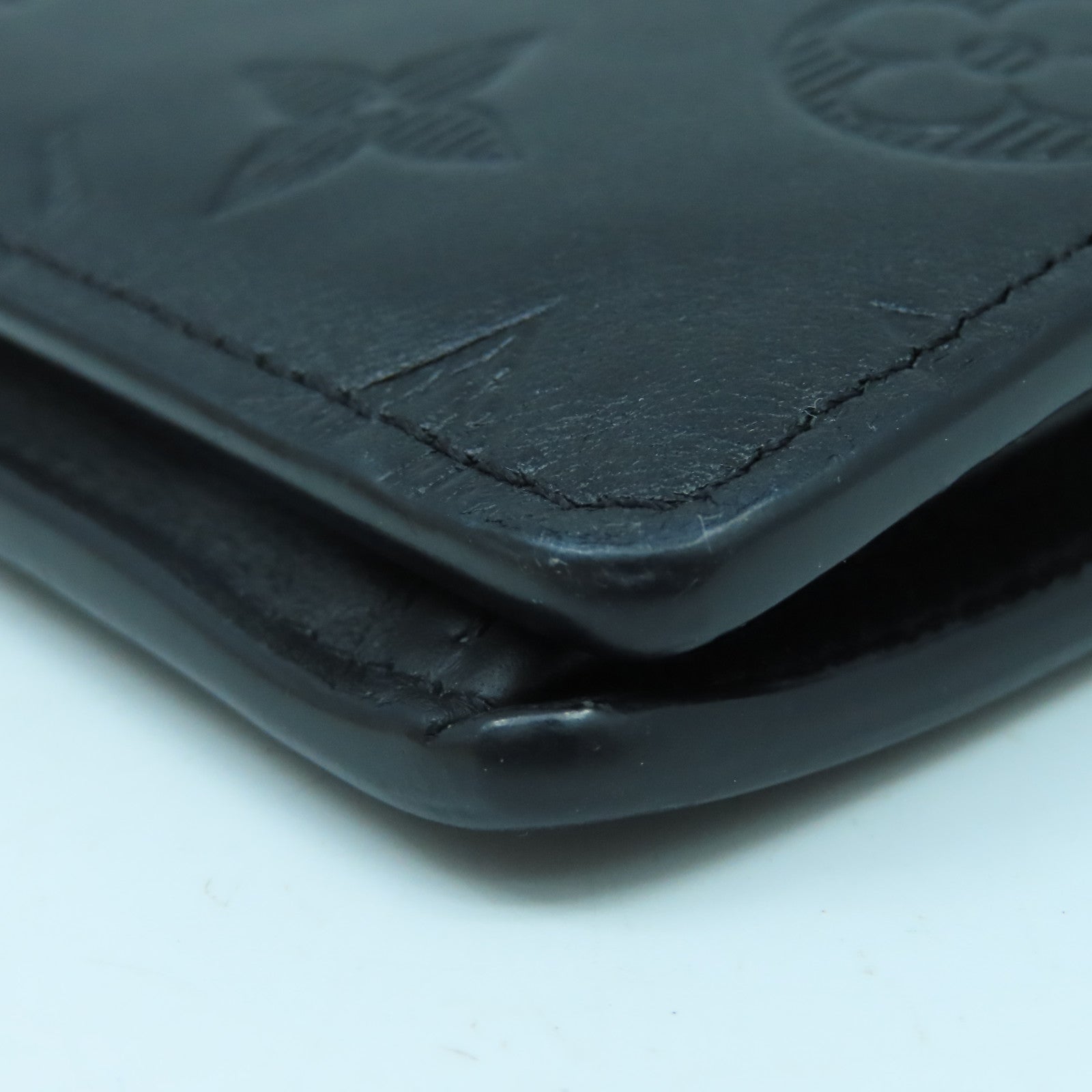 LOUIS VUITTON Monogram Brazza Long Wallet leather long wallet black