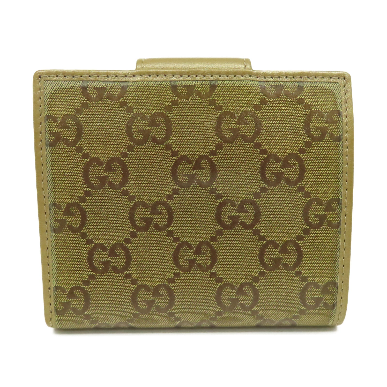 GUCCI 【激減優惠】漆皮皮革Short Wallet金扣短錢包金色