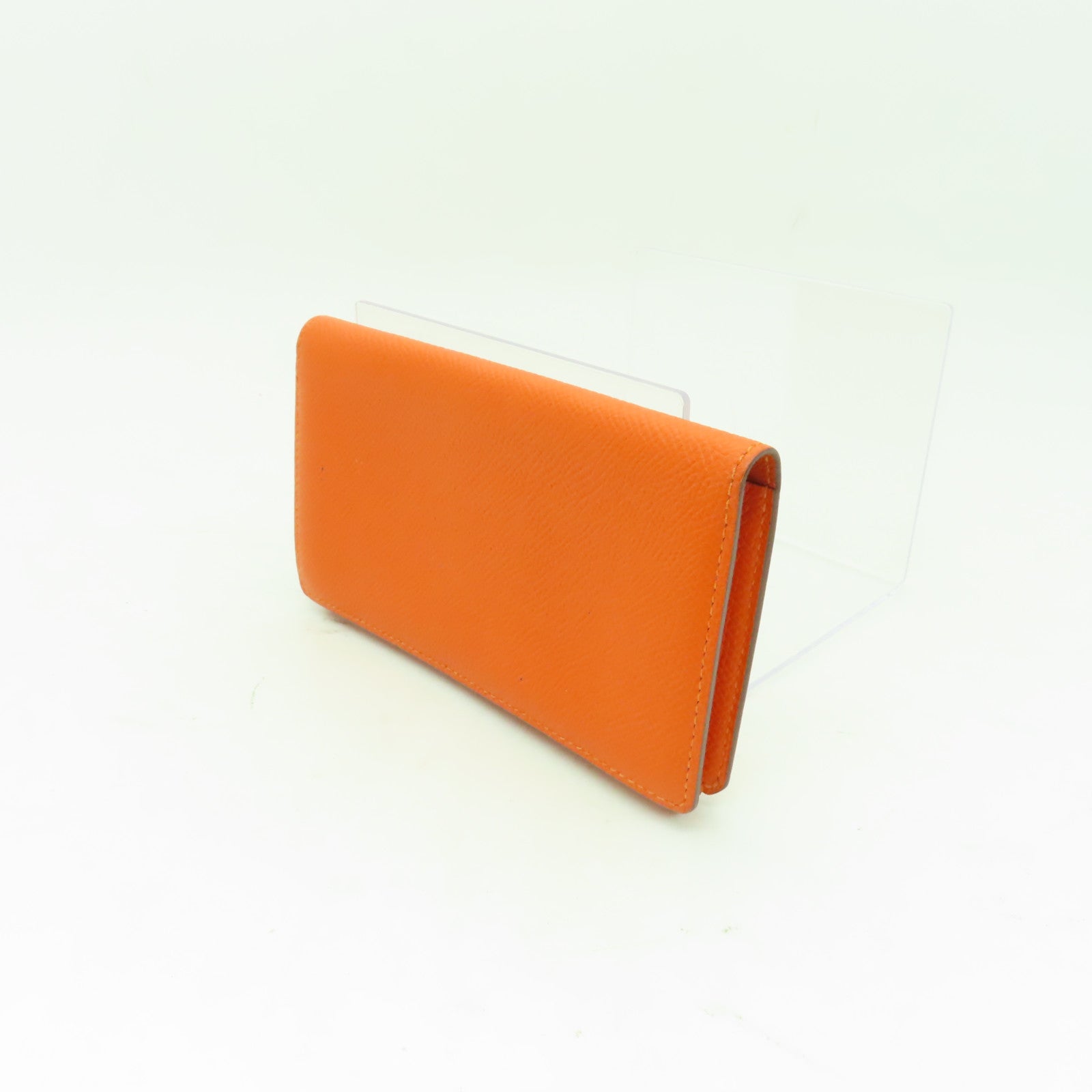 HERMES 【激減優惠】Epsom皮革Card Case卡片套/手拿包Orange/橙色