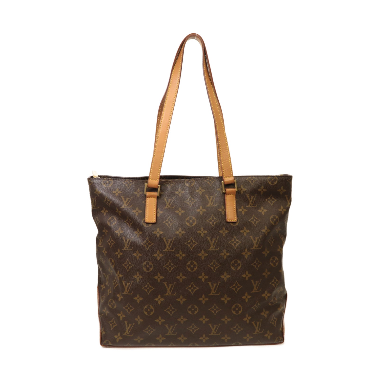 LOUIS VUITTON Monogram Cabas Mezzo金扣肩背袋啡色