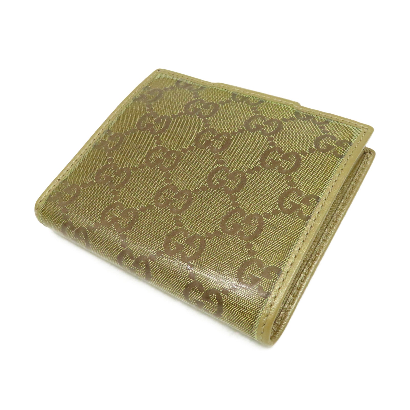 GUCCI 【激減優惠】漆皮皮革Short Wallet金扣短錢包金色
