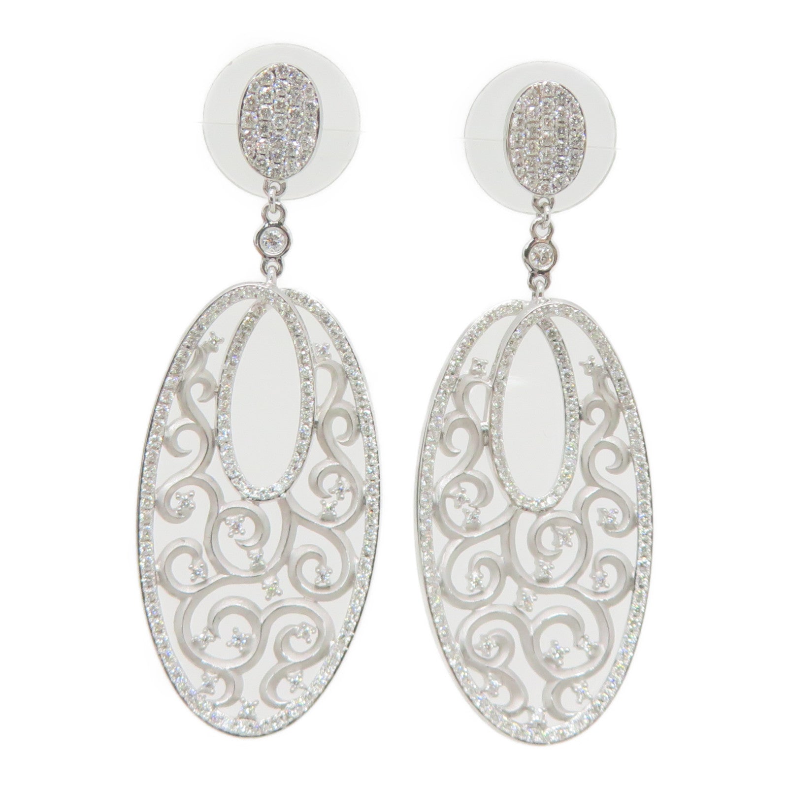 JEWELRY 【激减优惠】18K白金Diamond Earrings 1.23ct钻石耳环