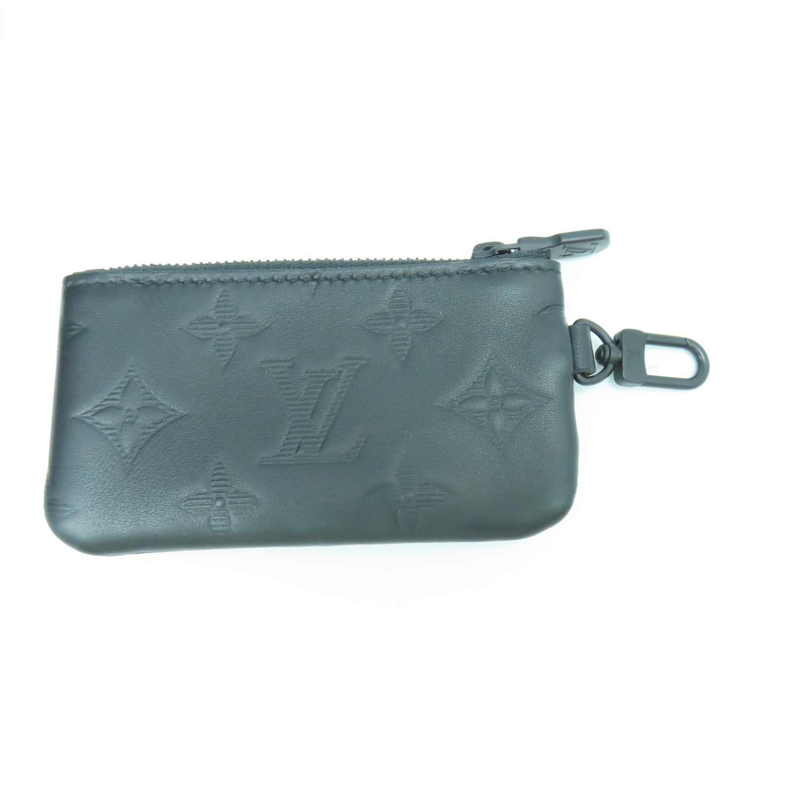 LOUIS VUITTON Monogram Shadow Duo Messenger黑扣肩背袋黑色