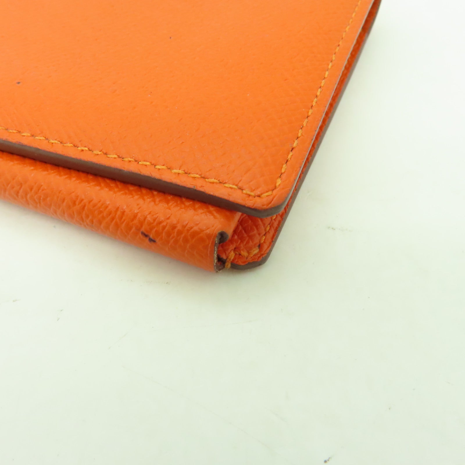 HERMES 【激減優惠】Epsom皮革Card Case卡片套/手拿包Orange/橙色