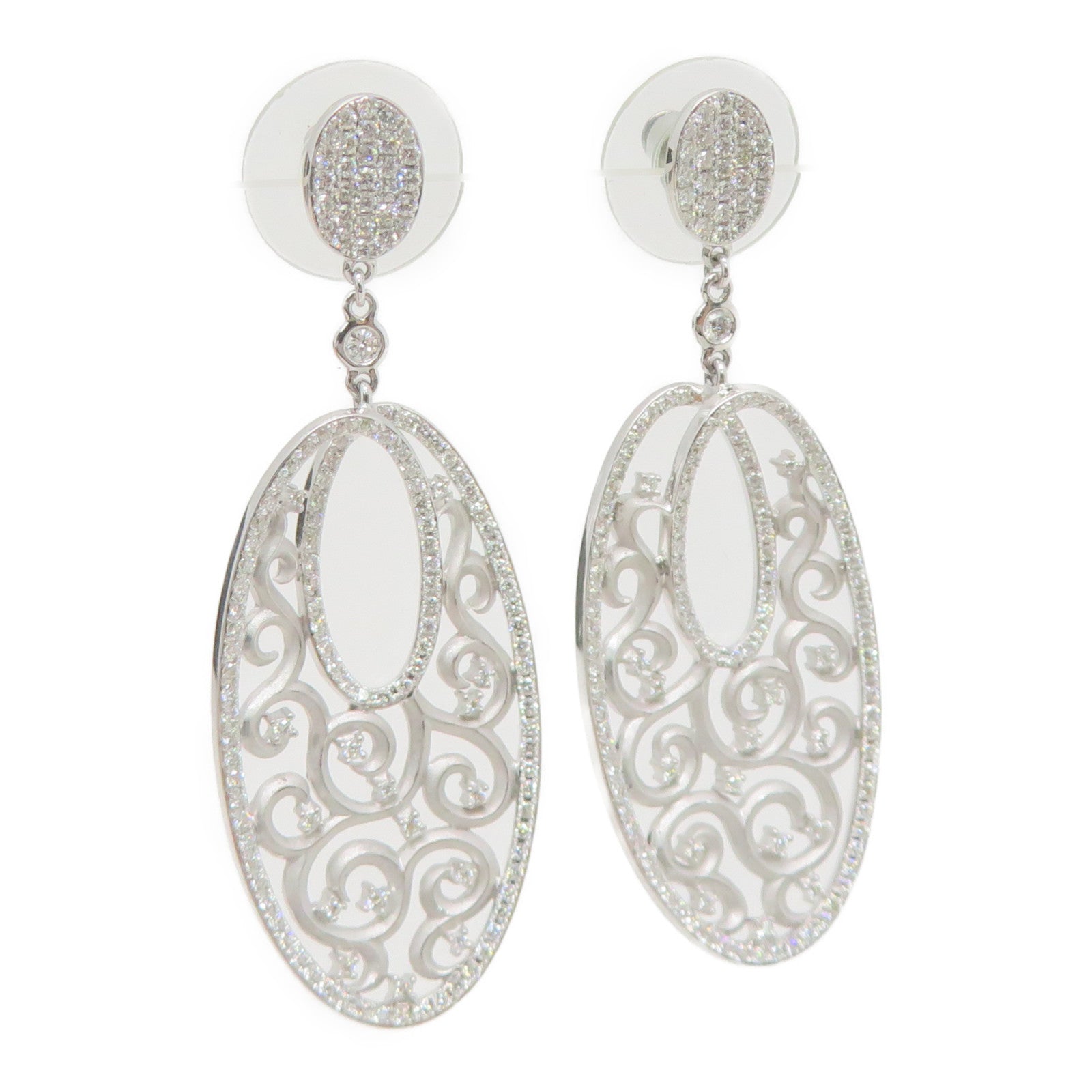 JEWELRY 【激减优惠】18K白金Diamond Earrings 1.23ct钻石耳环