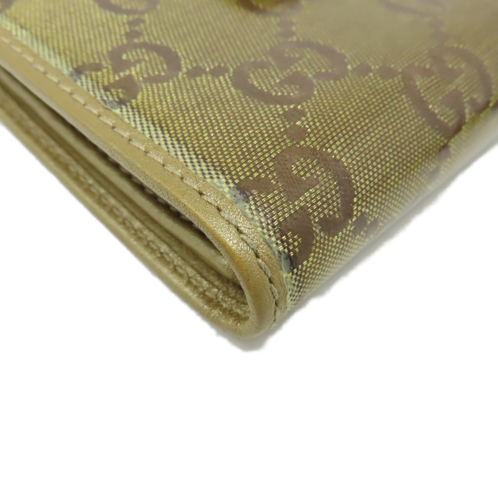 GUCCI 【激減優惠】漆皮皮革Short Wallet金扣短錢包金色