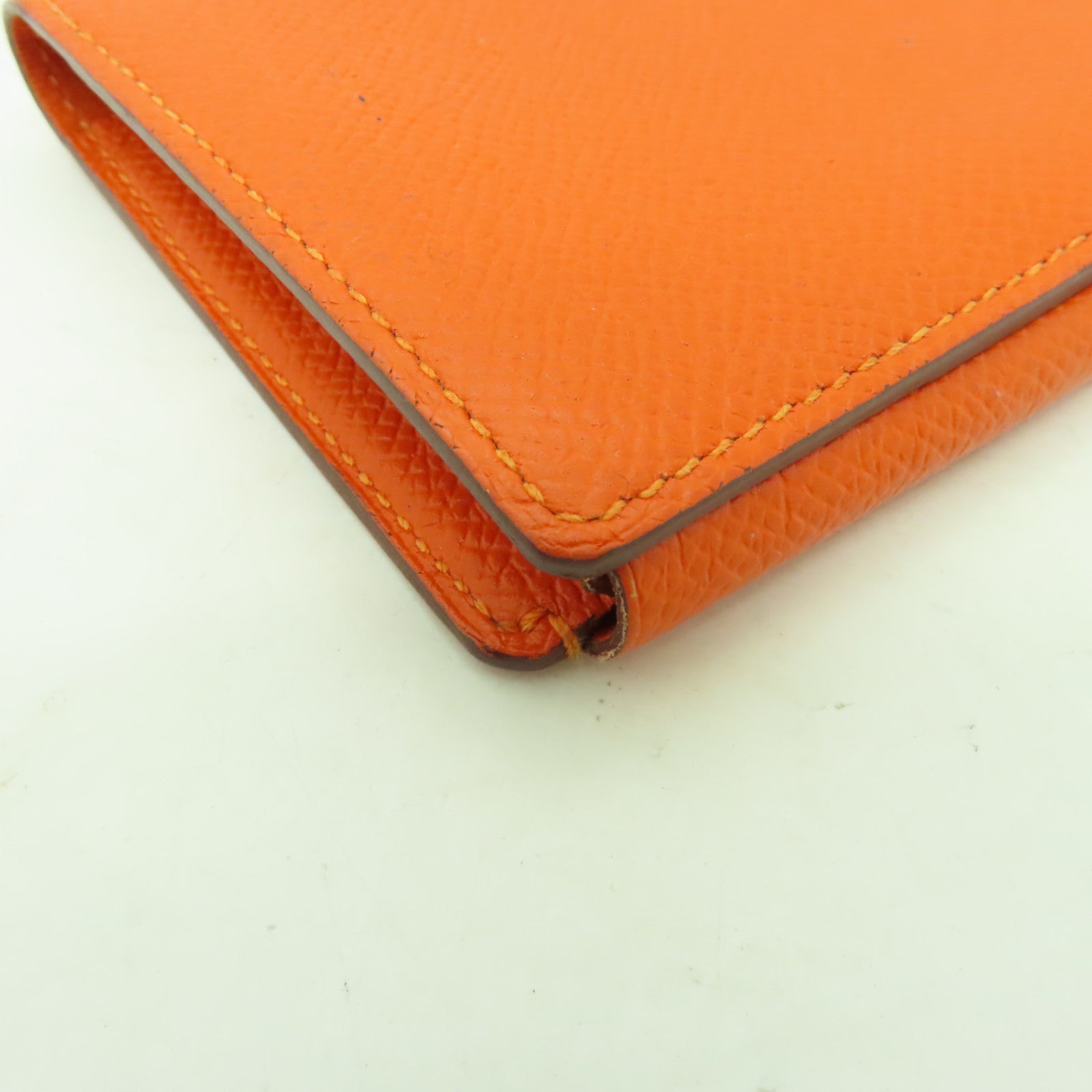HERMES 【激減優惠】Epsom皮革Card Case卡片套/手拿包Orange/橙色