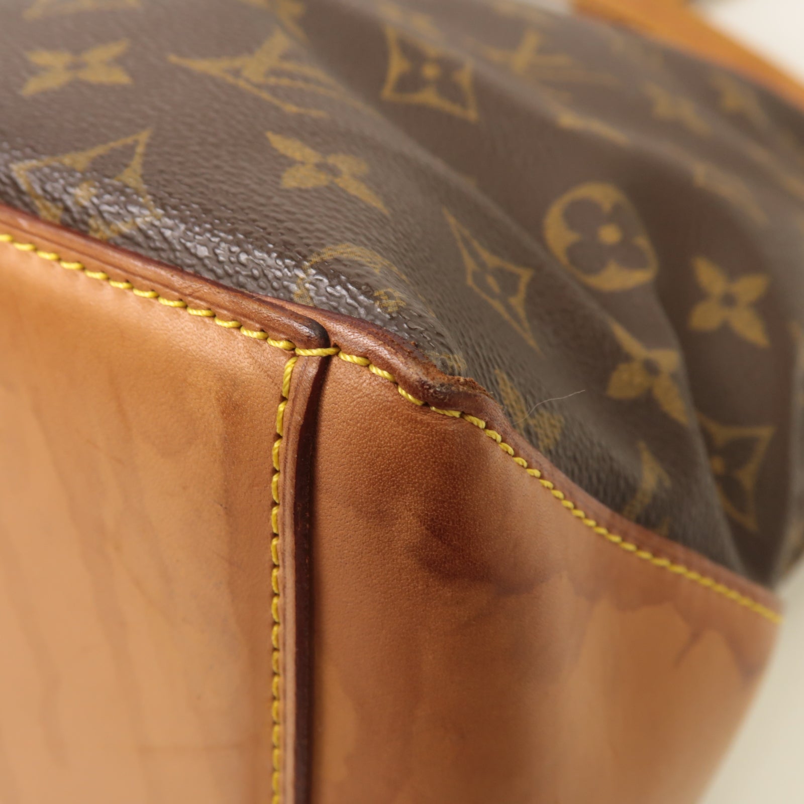 LOUIS VUITTON Monogram Cabas Mezzo金扣肩背袋啡色