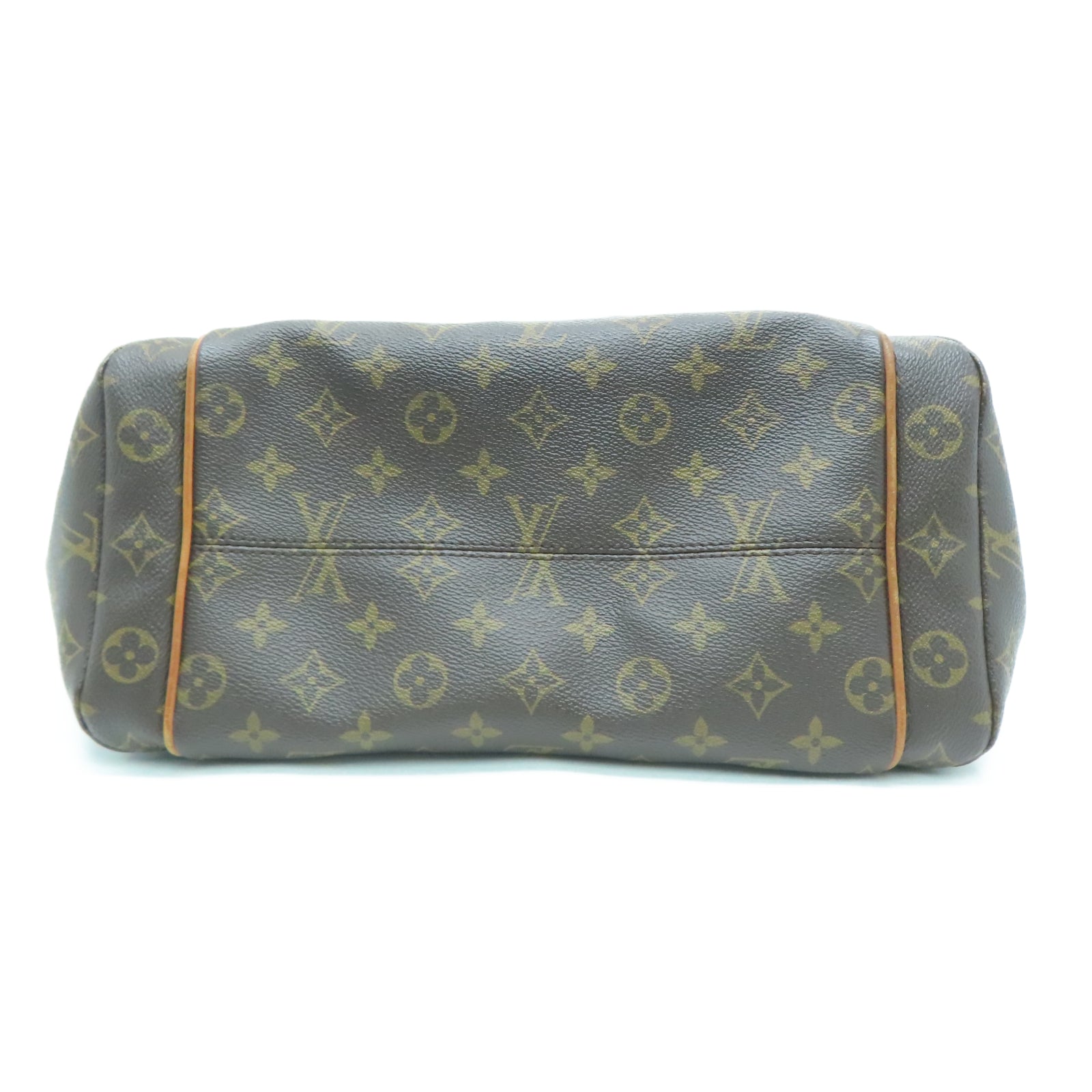 LOUIS VUITTON Monogram Totally MM金扣手挽袋棕色