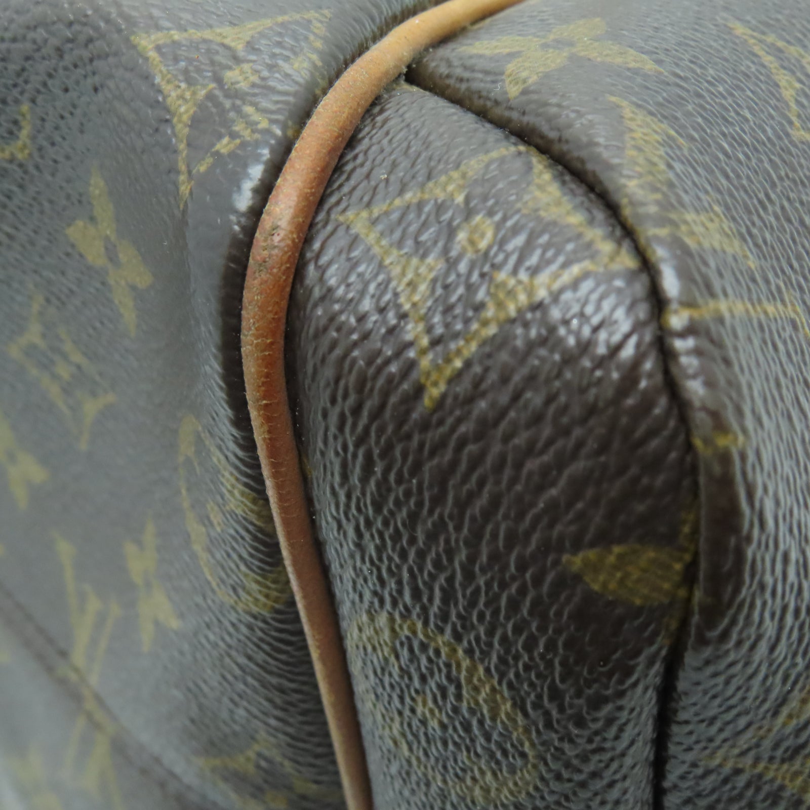 LOUIS VUITTON Monogram Totally MM金扣手挽袋棕色