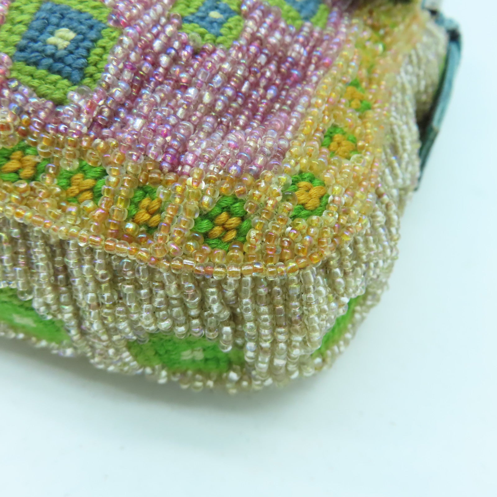 FENDI 珠子/蜥蝪皮革Shoulder Bag金扣/銀扣肩背袋彩色