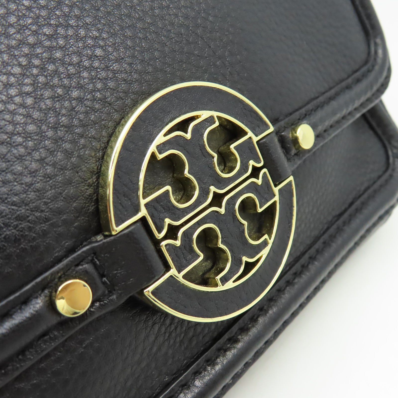 Tory Burch 牛皮皮革Chain Shoulder Bag鏈帶肩背袋黑色