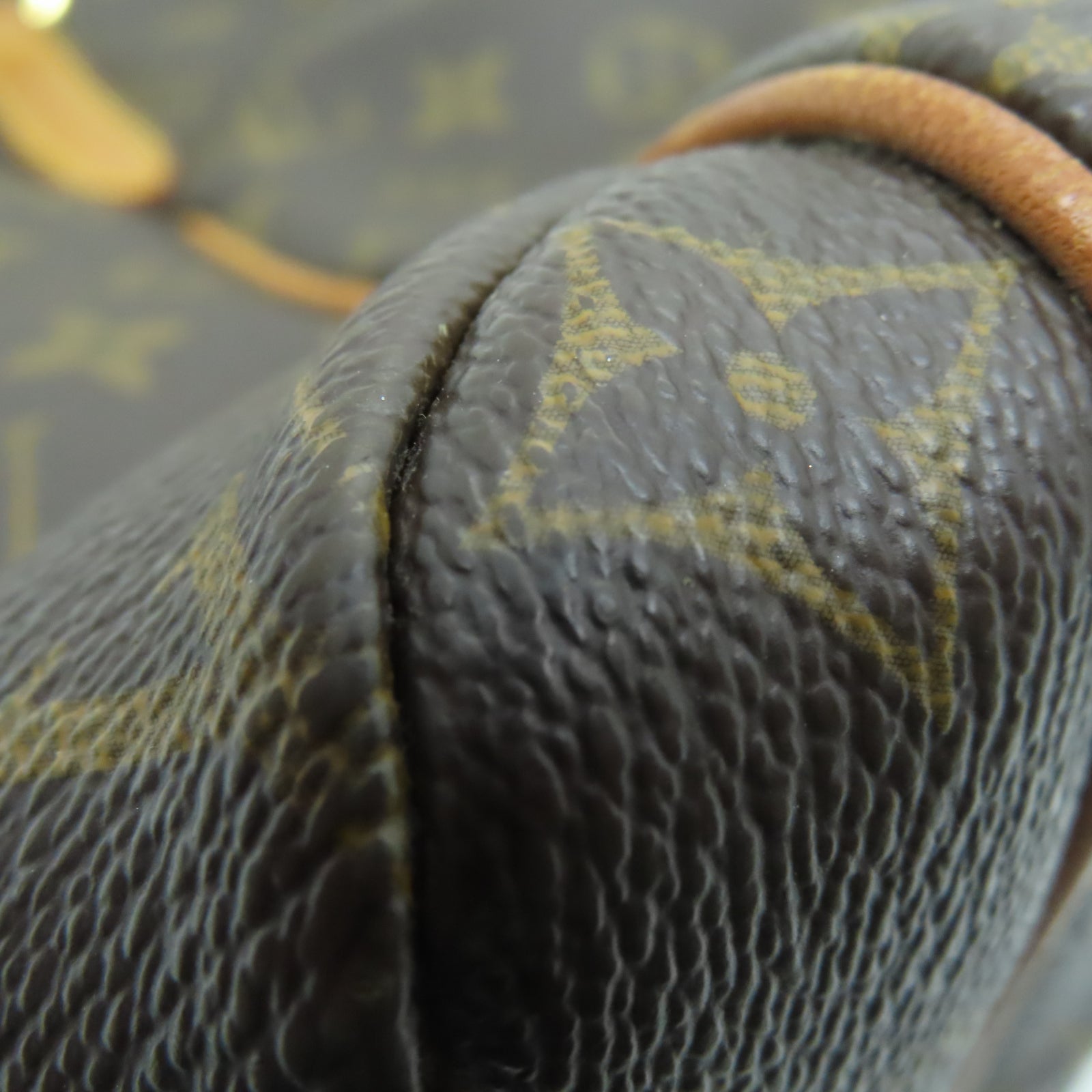 LOUIS VUITTON Monogram Totally MM金扣手挽袋棕色