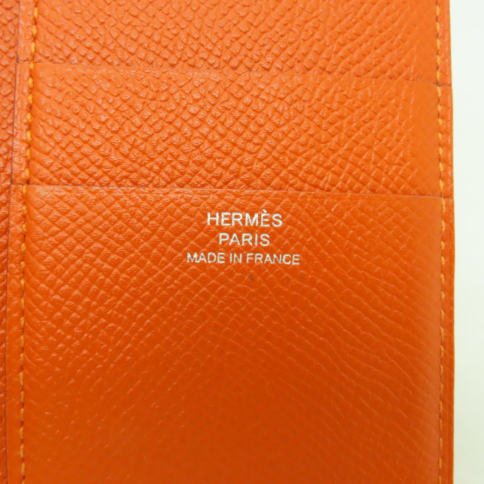 HERMES 【激減優惠】Epsom皮革Card Case卡片套/手拿包Orange/橙色
