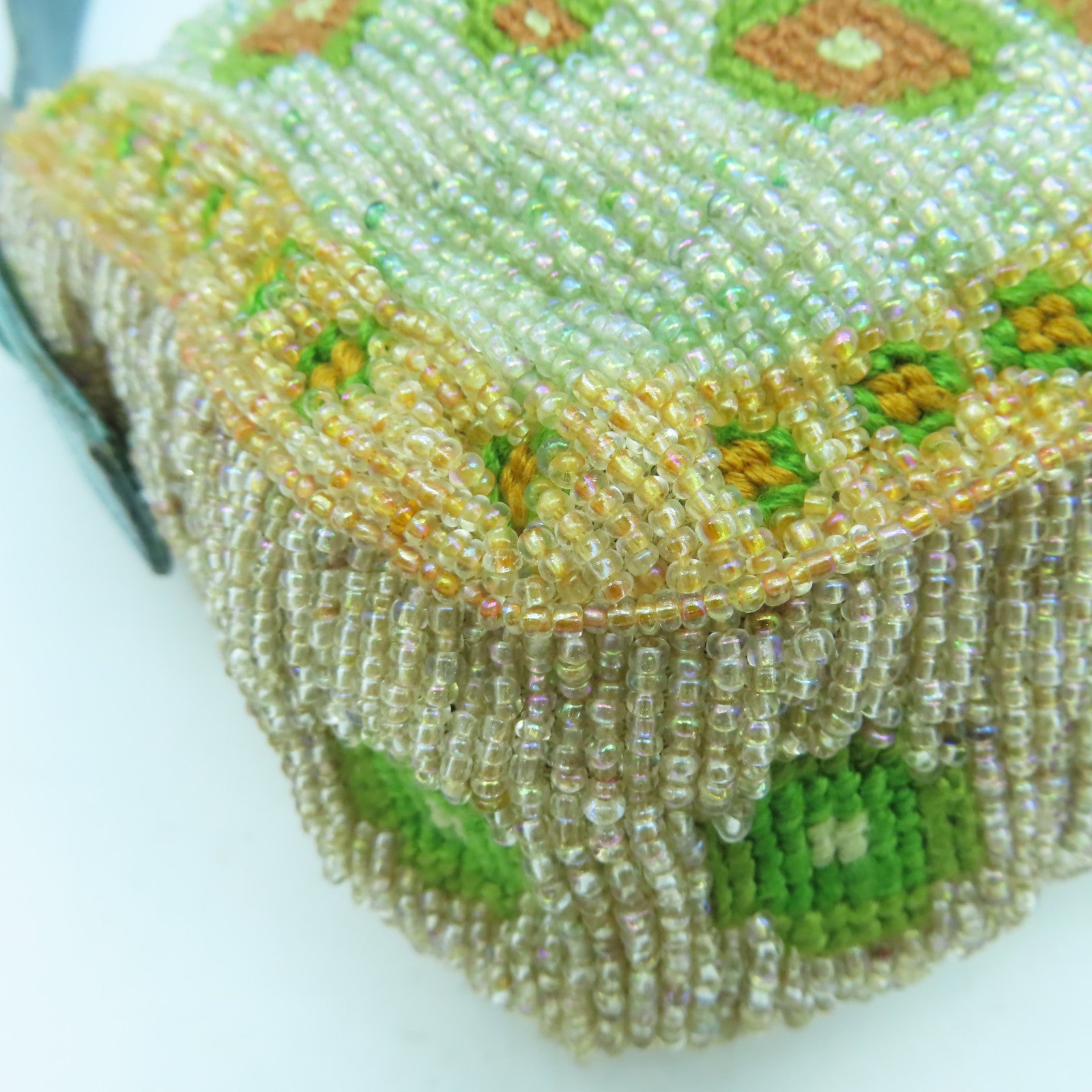 FENDI 珠子/蜥蝪皮革Shoulder Bag金扣/銀扣肩背袋彩色