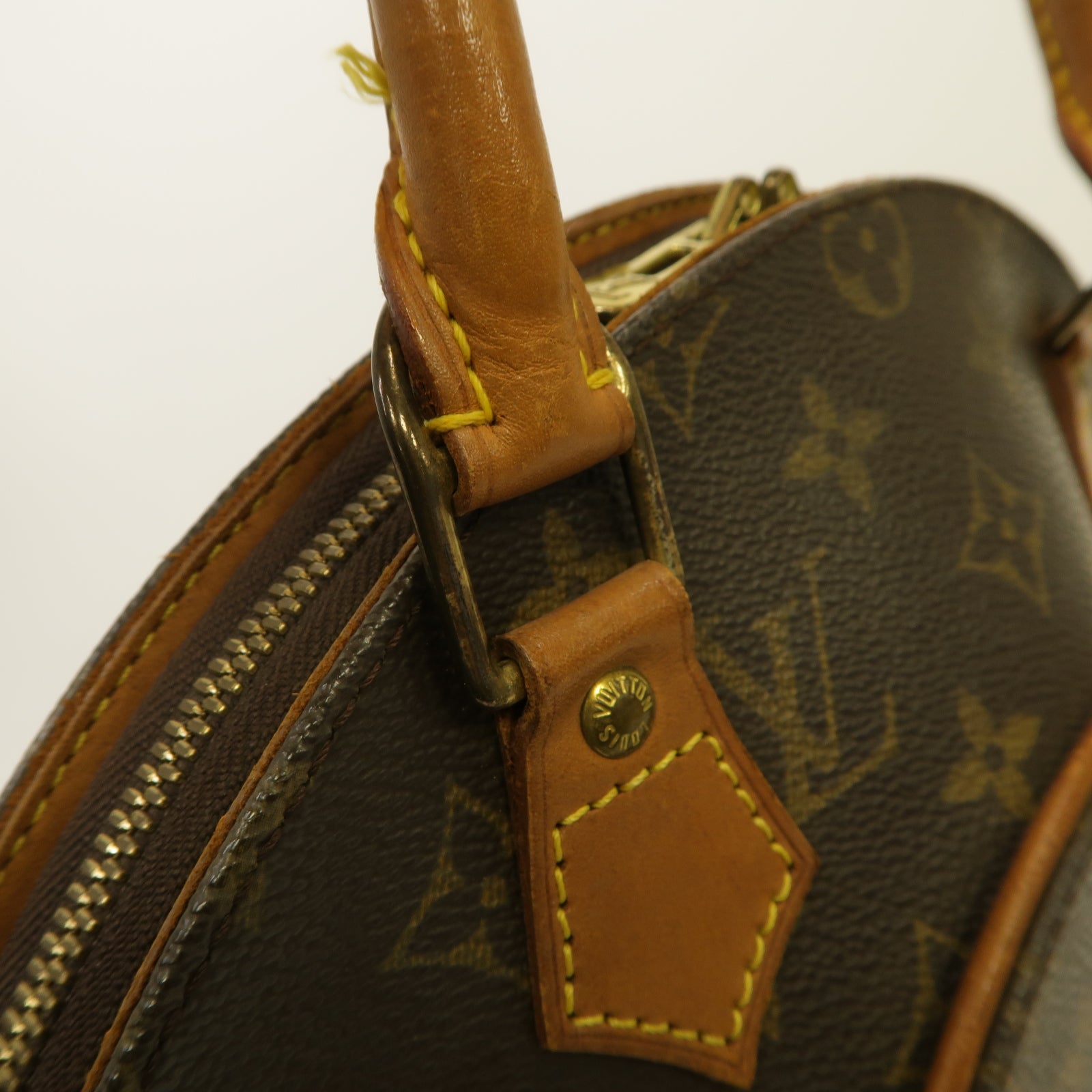 LOUIS VUITTON Monogram Ellipse PM金扣手挽袋啡色
