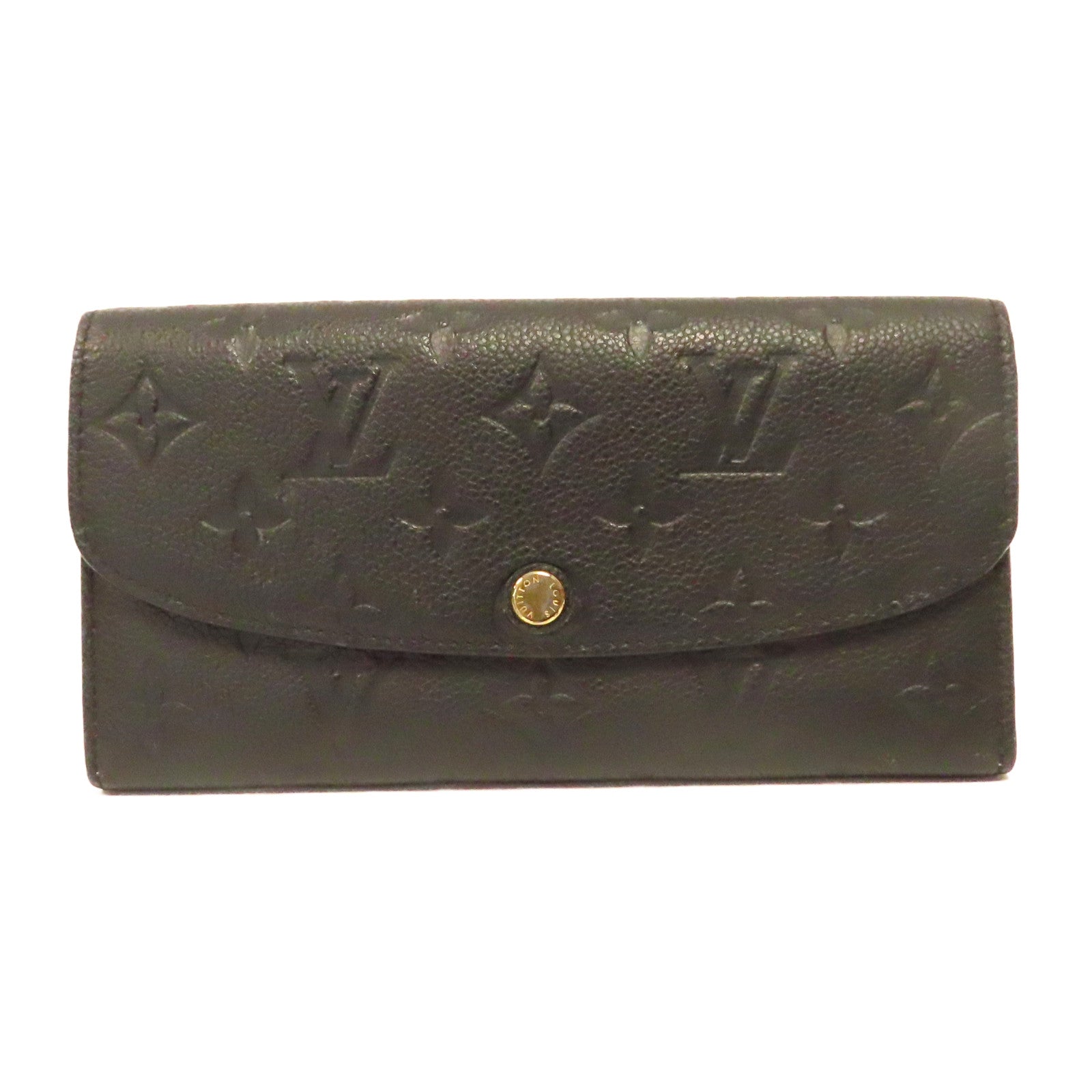 LOUIS VUITTON Monogram Empreinte Emilie Wallet金扣長錢包黑色