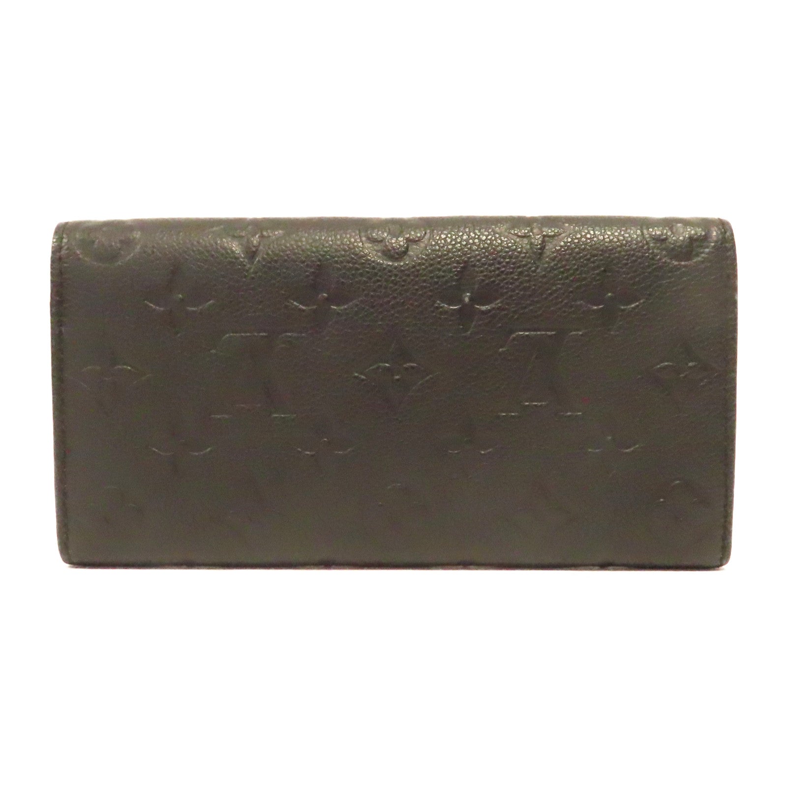 LOUIS VUITTON Monogram Empreinte Emilie Wallet金扣長錢包黑色