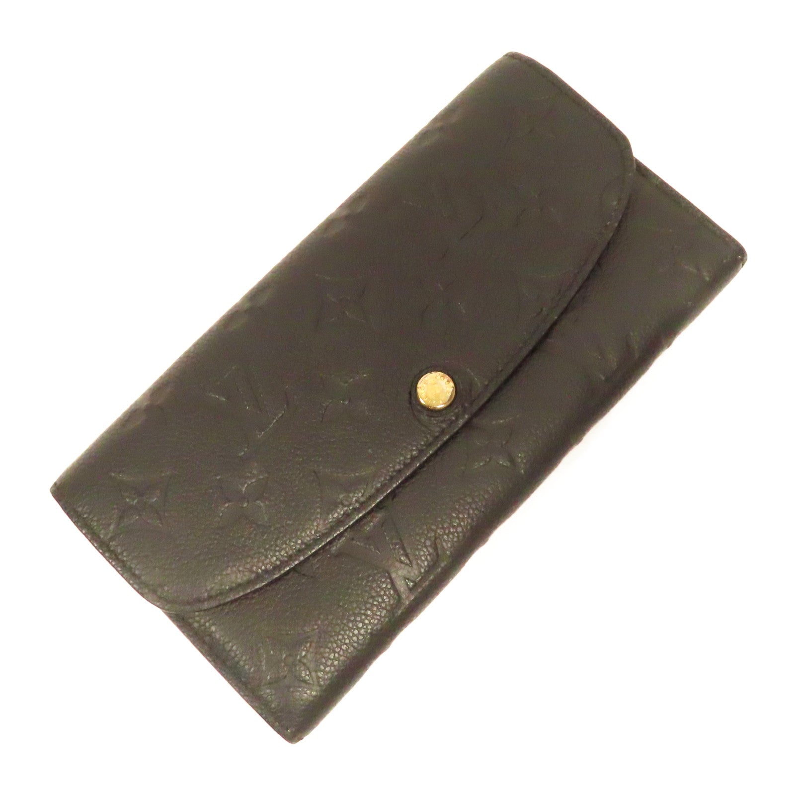 LOUIS VUITTON Monogram Empreinte Emilie Wallet金扣長錢包黑色