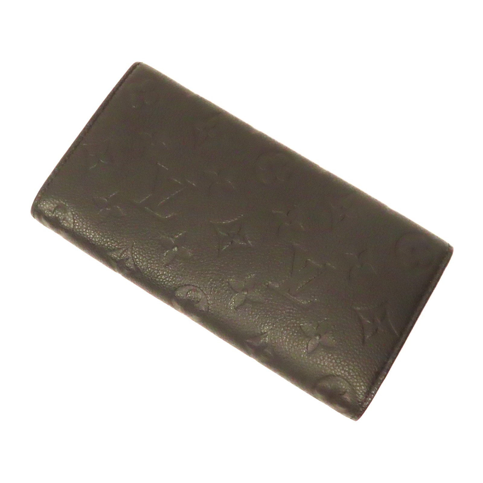 LOUIS VUITTON Monogram Empreinte Emilie Wallet金扣長錢包黑色