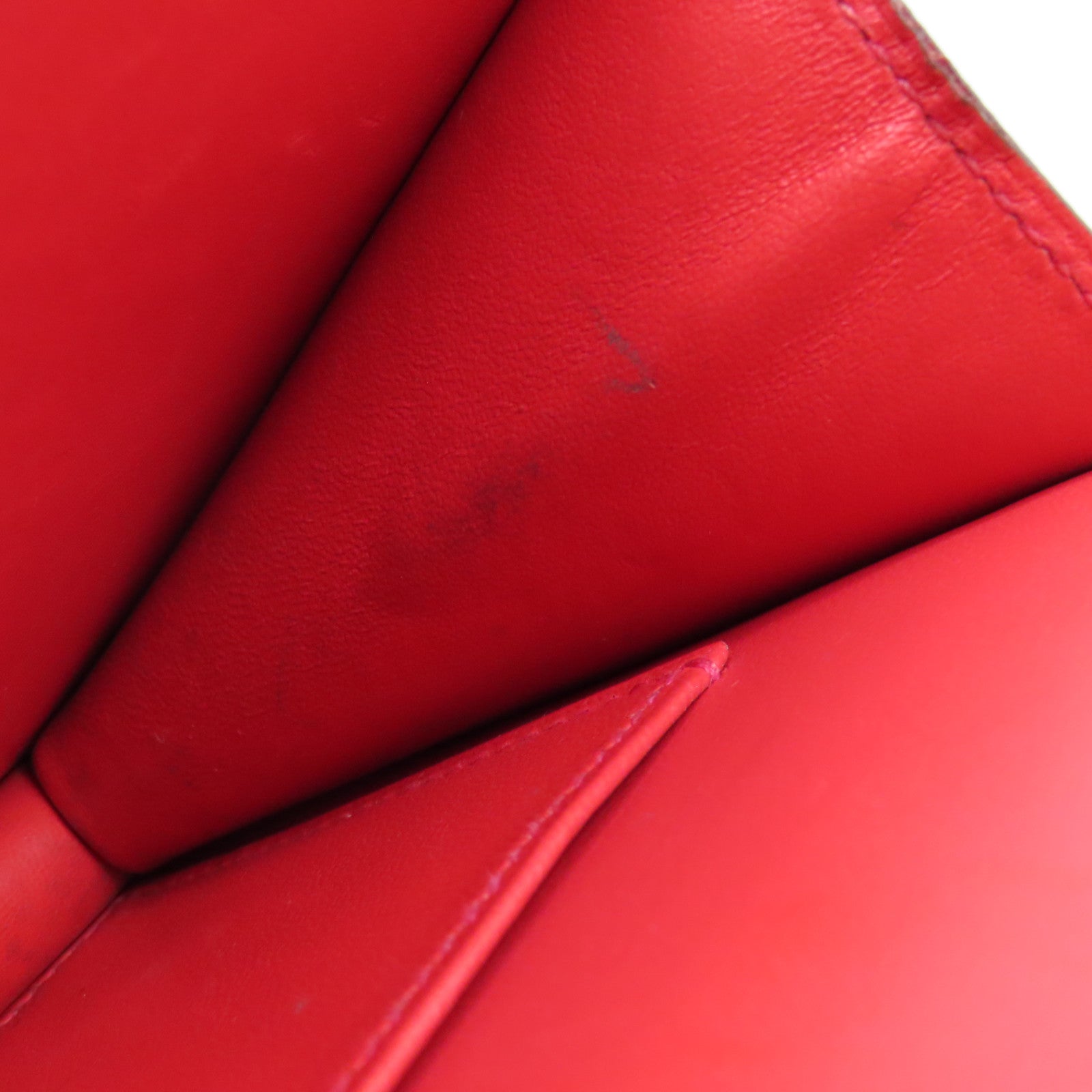 HERMES Epsom皮革Constance Mini Shoulder Bag金扣肩背袋紅色T5