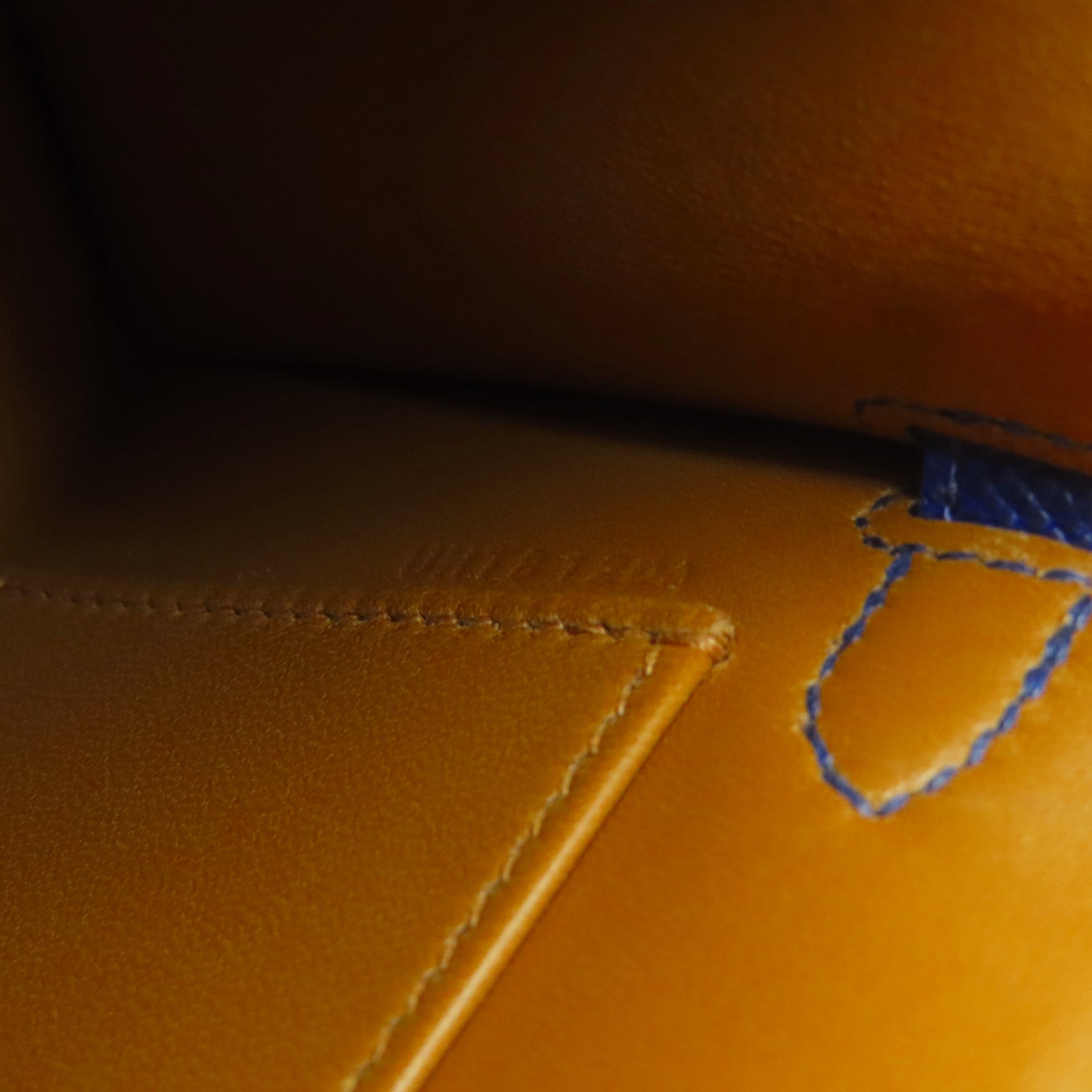 HERMES Epsom皮革Mini Kelly金扣手挽肩背兩用袋藍色