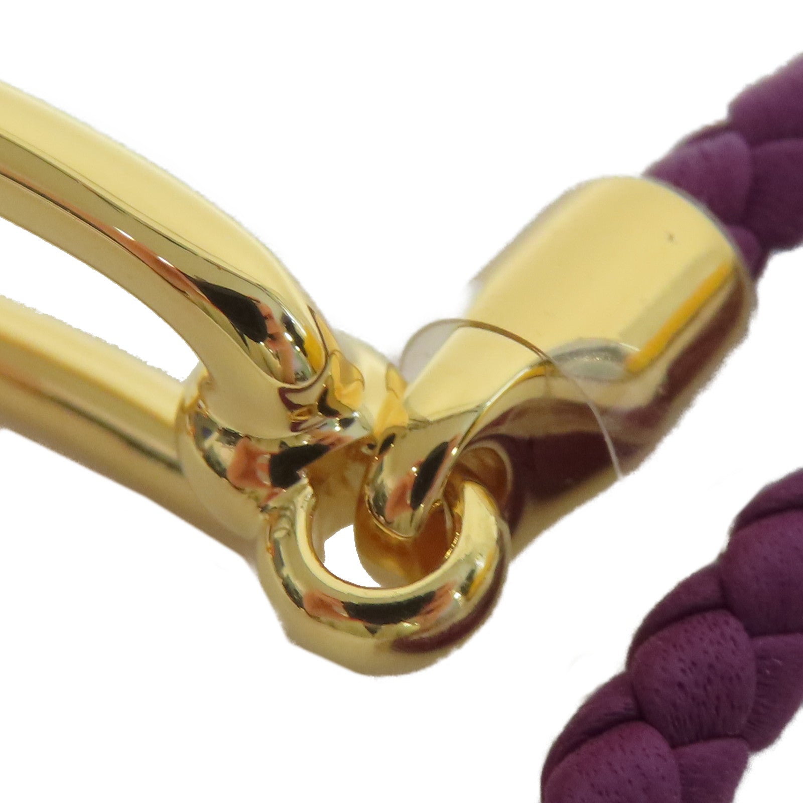 HERMES Swift皮革Roulis double Tour Bracelet金扣手鐲海葵紫色