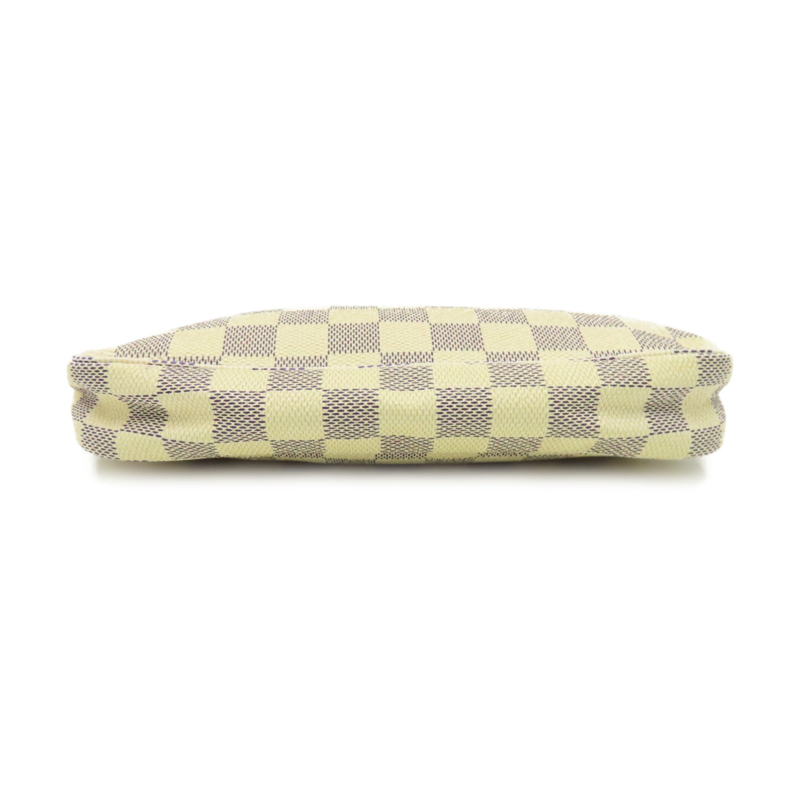 LOUIS VUITTON Damier Azur Pochette Accessories Pouch金扣手拿包米白色