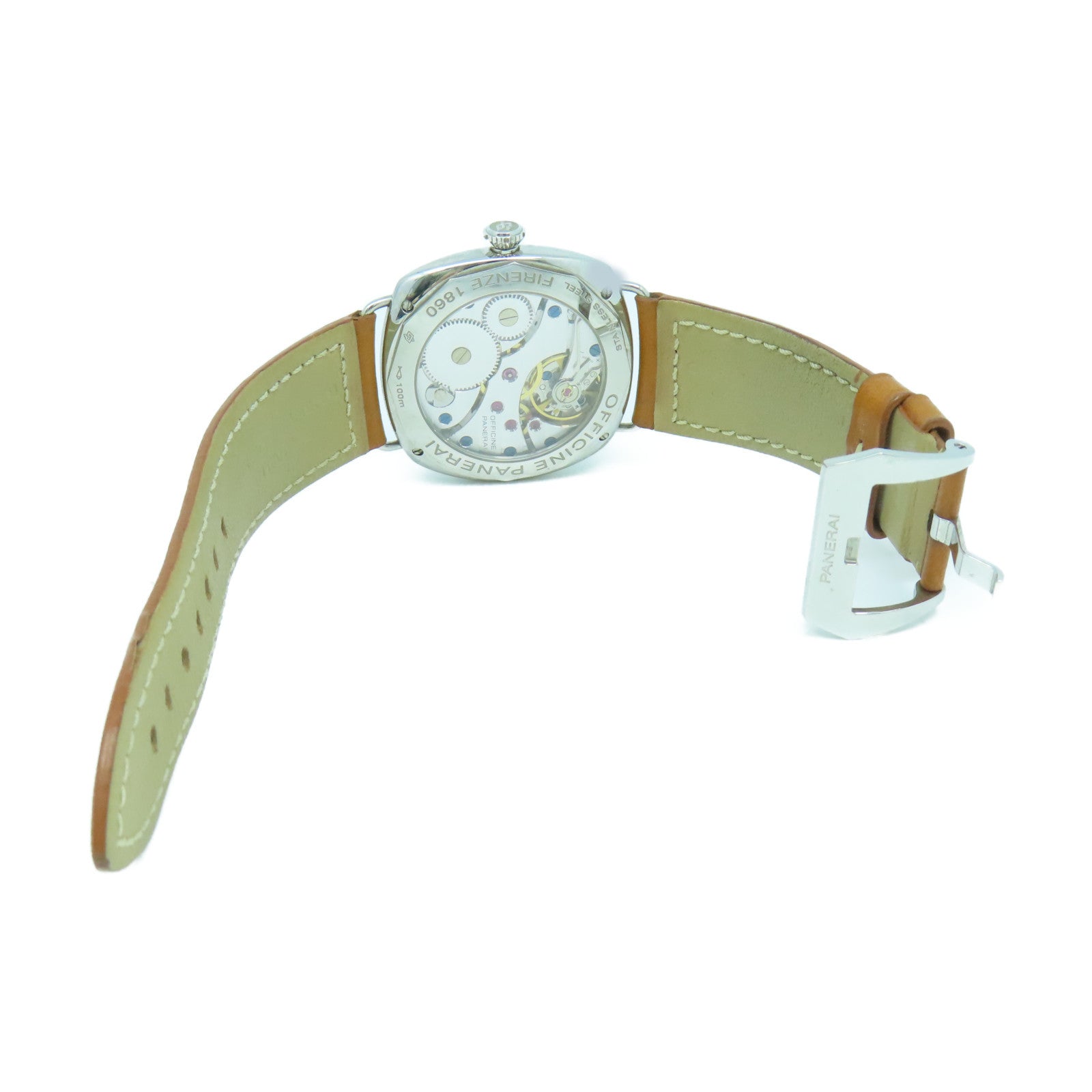 PANERAI Radiomir不鏽鋼/皮革手錶黑色#20cm