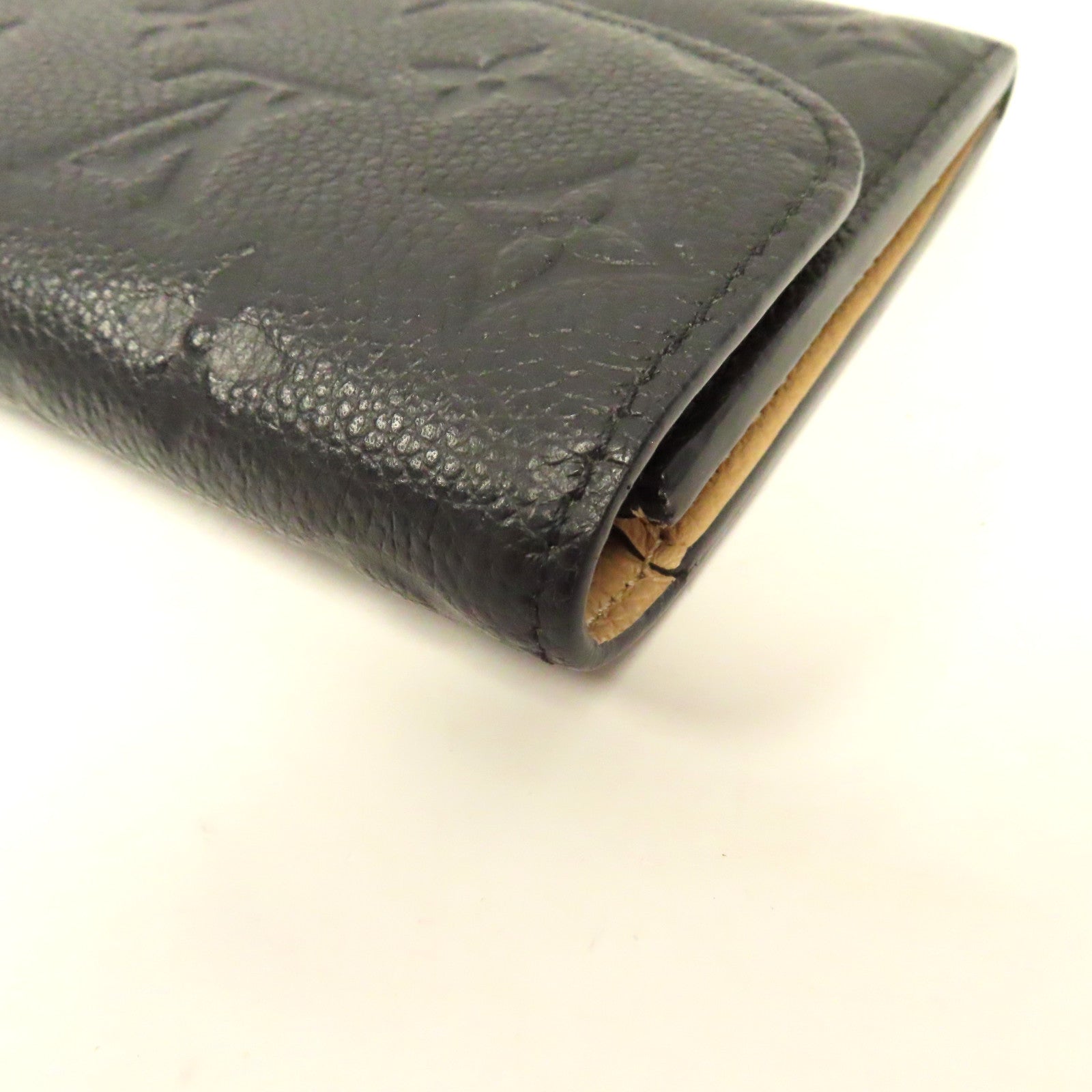 LOUIS VUITTON Monogram Empreinte Emilie Wallet金扣長錢包黑色