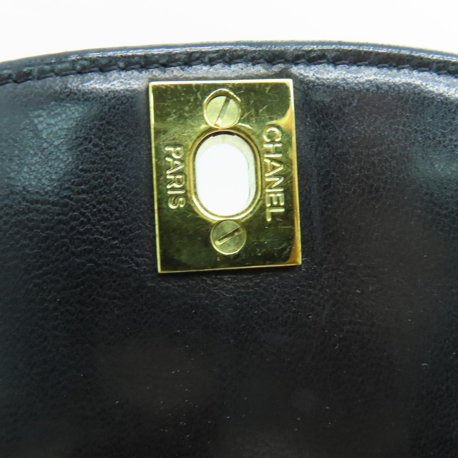 CHANEL 菱格羊皮皮革Diana Chain Shoulder金扣鏈帶肩背袋黑色