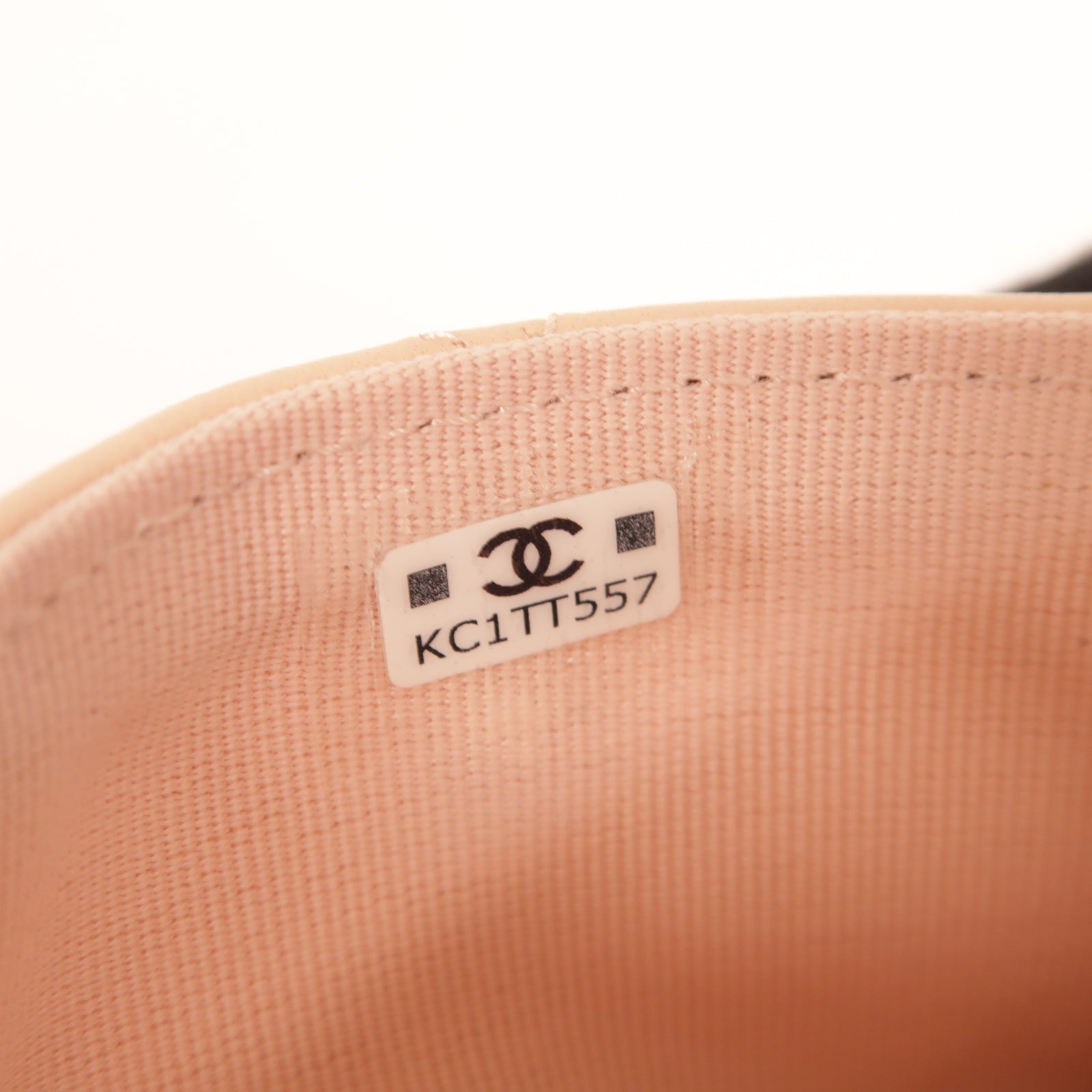 CHANEL 菱格羊皮皮革Card Case銀扣卡片套粉紅色