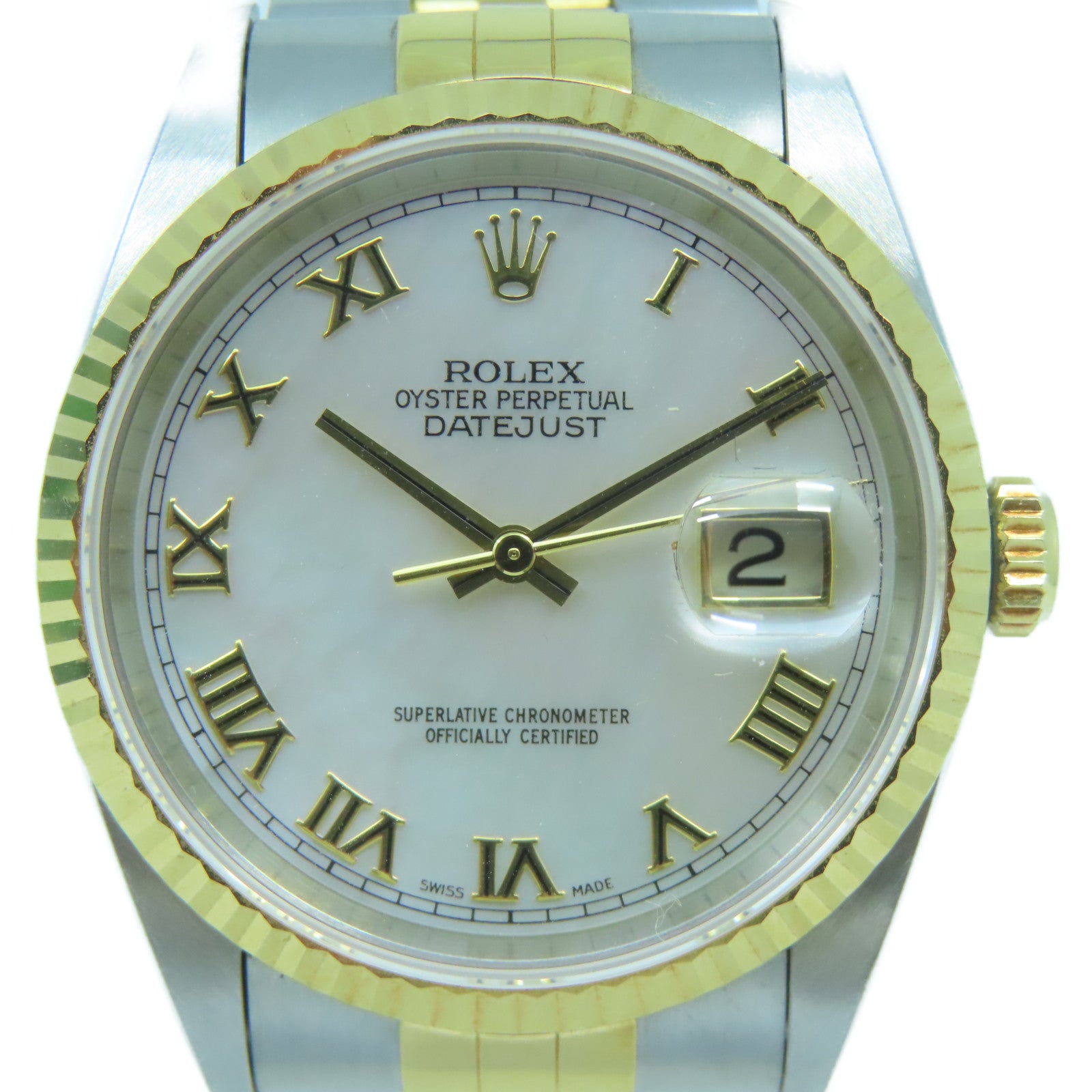 ROLEX 18K黃金/不鏽鋼Datejust手錶#16cm