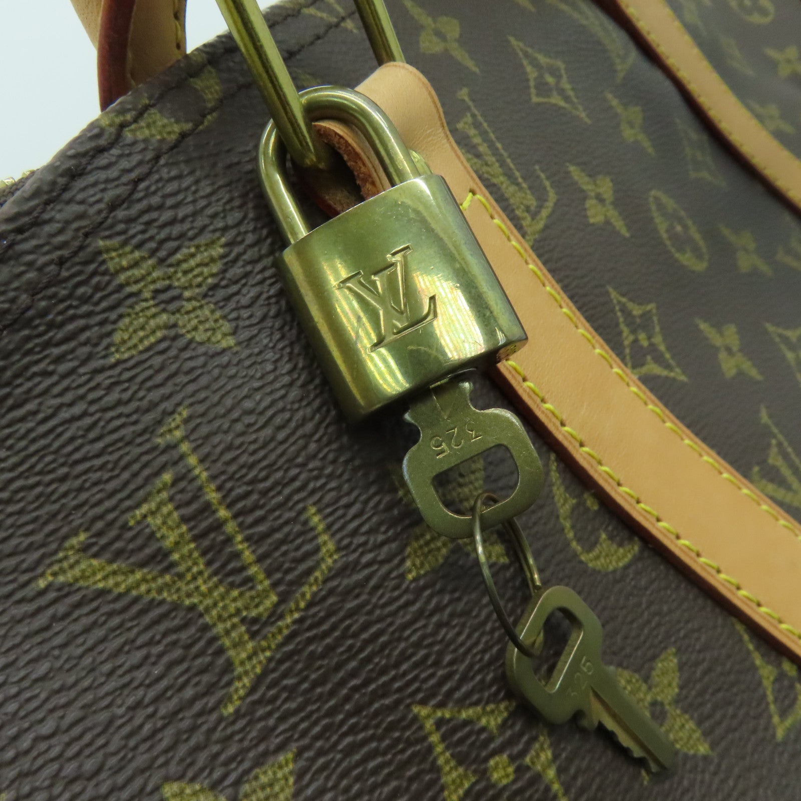 LOUIS VUITTON Monogram Keepall 50金扣波士頓包啡色