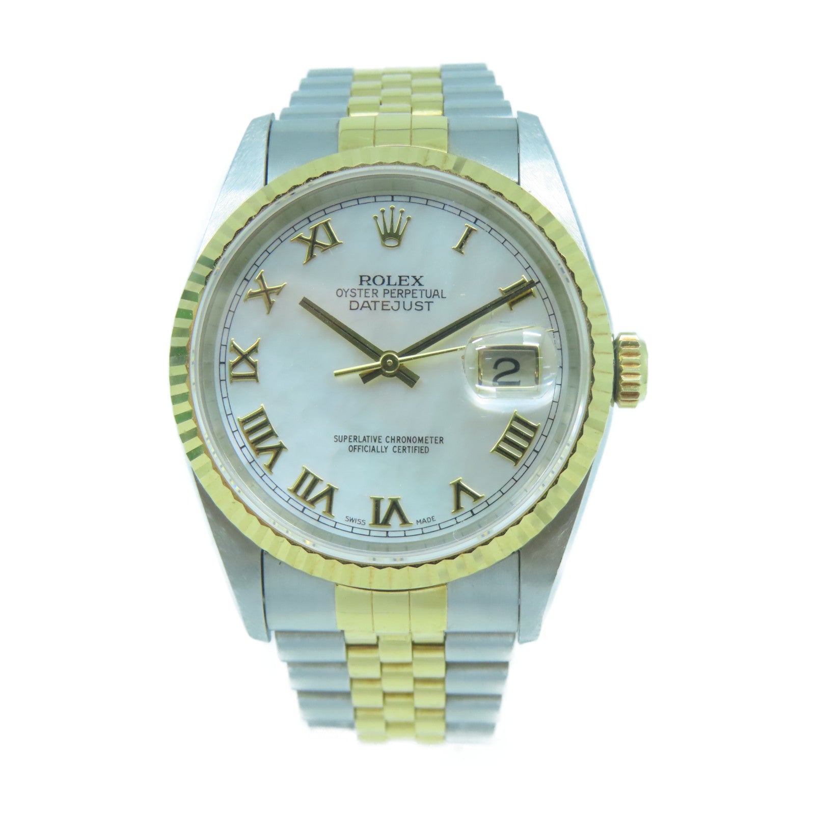 ROLEX 18K黃金/不鏽鋼Datejust手錶#16cm