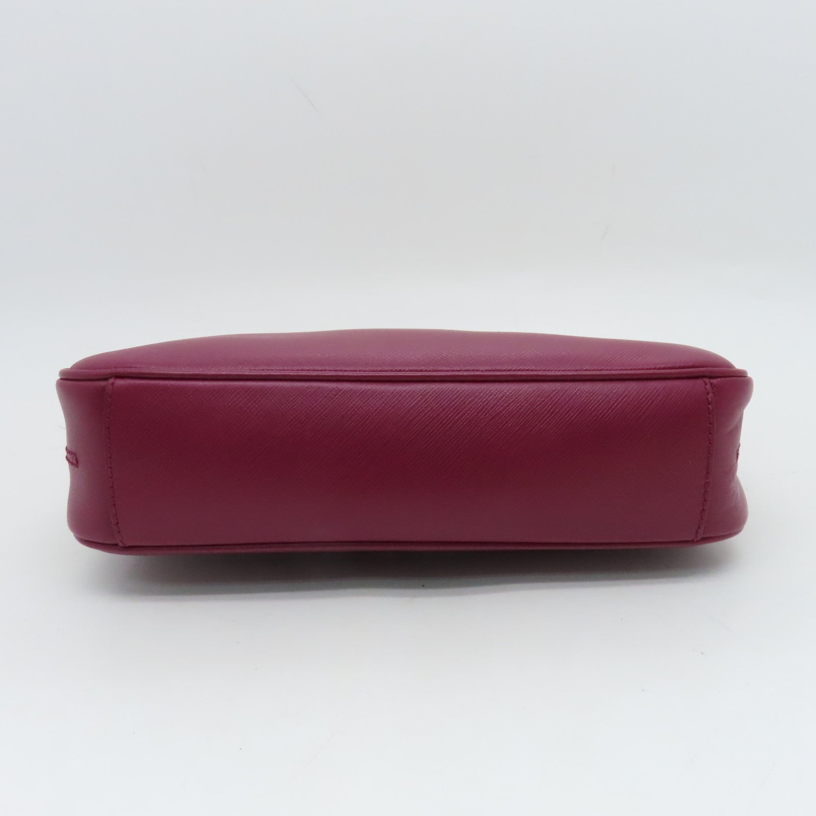 Salvatore Ferragamo Leather Shoulder Bag Gold Buckle Red