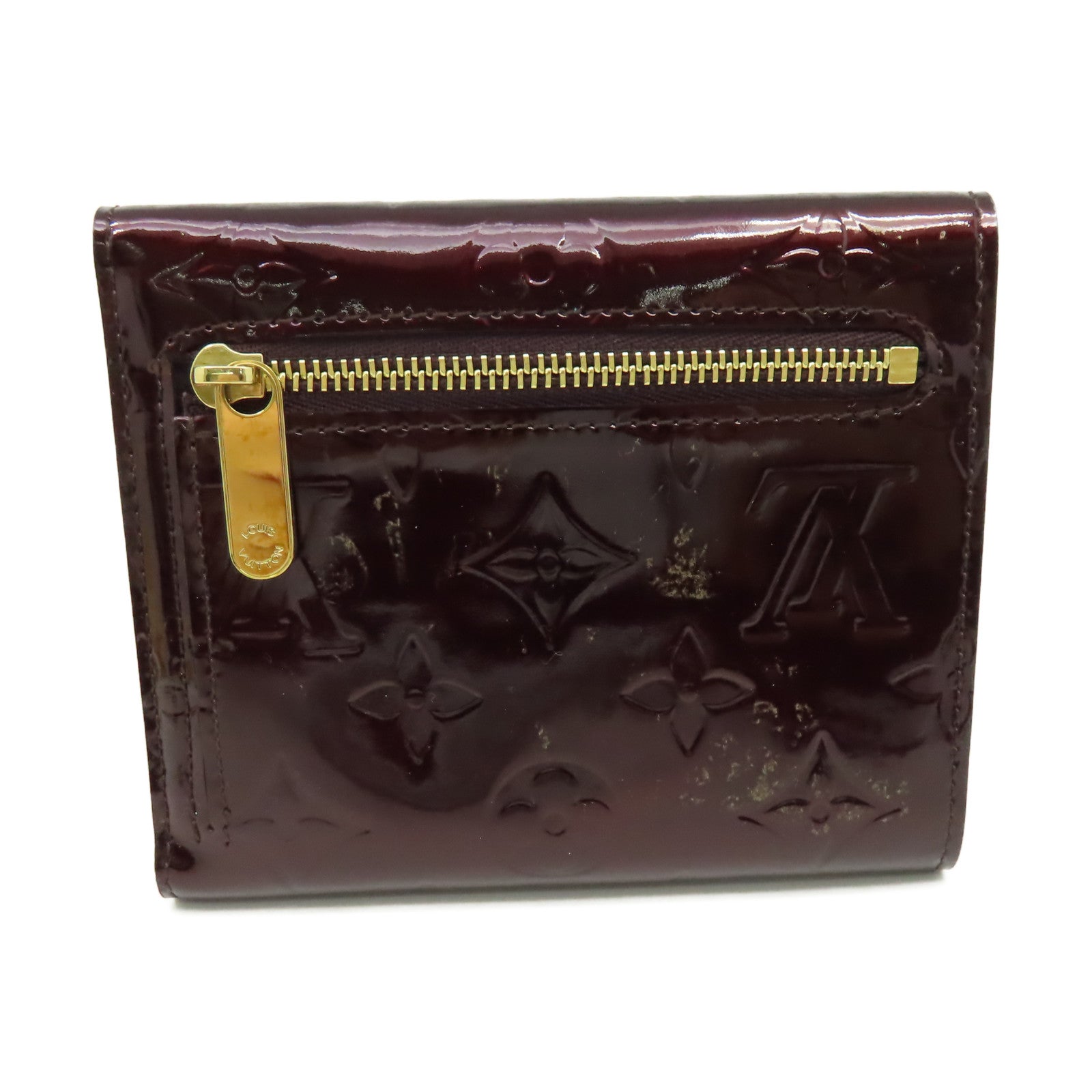 LOUIS VUITTON 【激減優惠】Monogram Vernis Koala Fold Wallet金扣錢包紅色