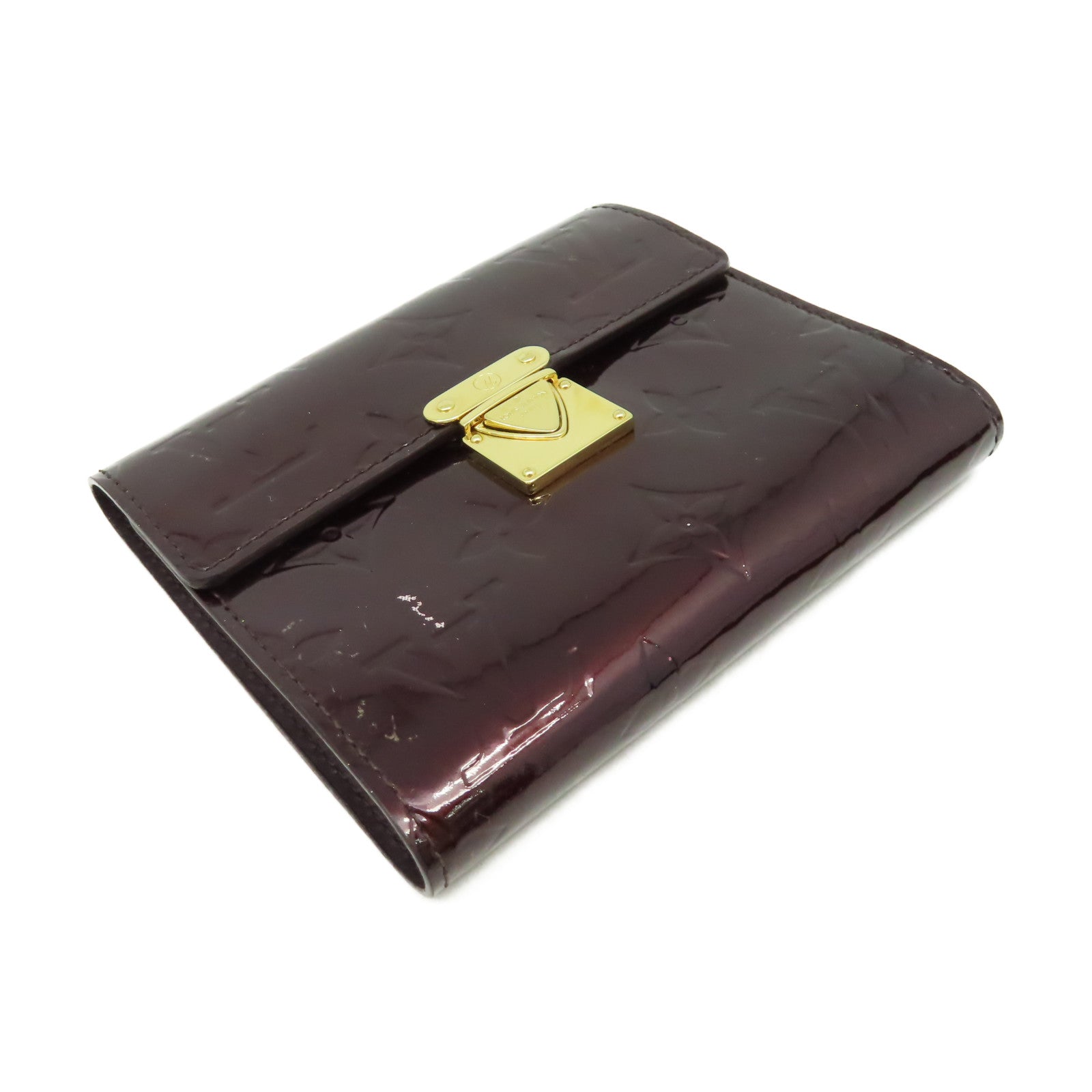 LOUIS VUITTON 【激減優惠】Monogram Vernis Koala Fold Wallet金扣錢包紅色