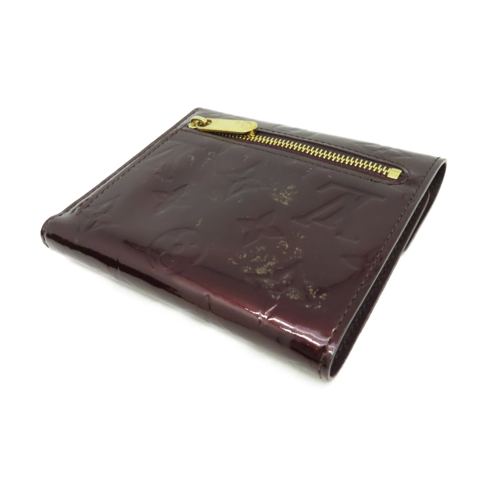 LOUIS VUITTON 【激減優惠】Monogram Vernis Koala Fold Wallet金扣錢包紅色