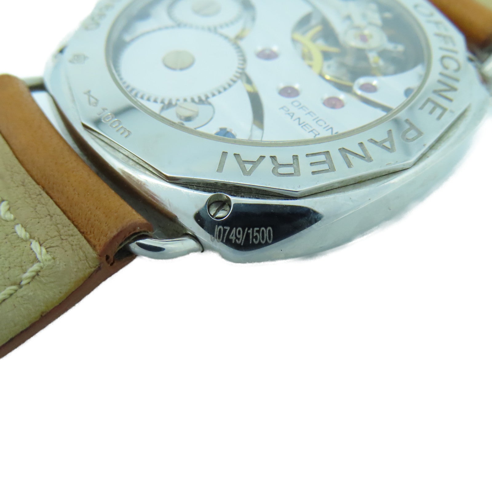 PANERAI Radiomir不鏽鋼/皮革手錶黑色#20cm