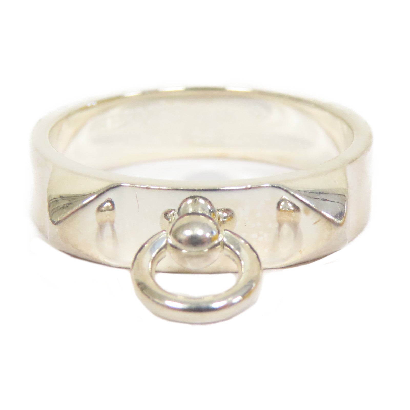 HERMES 925純銀Collier De Chien Ring戒指US#7.25銀色
