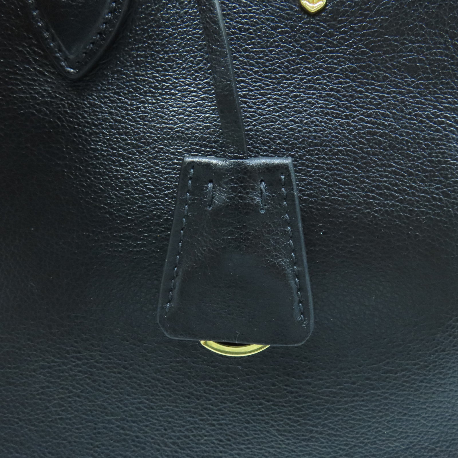 PRADA 牛皮皮革Bag金扣手挽肩背两用袋黑色