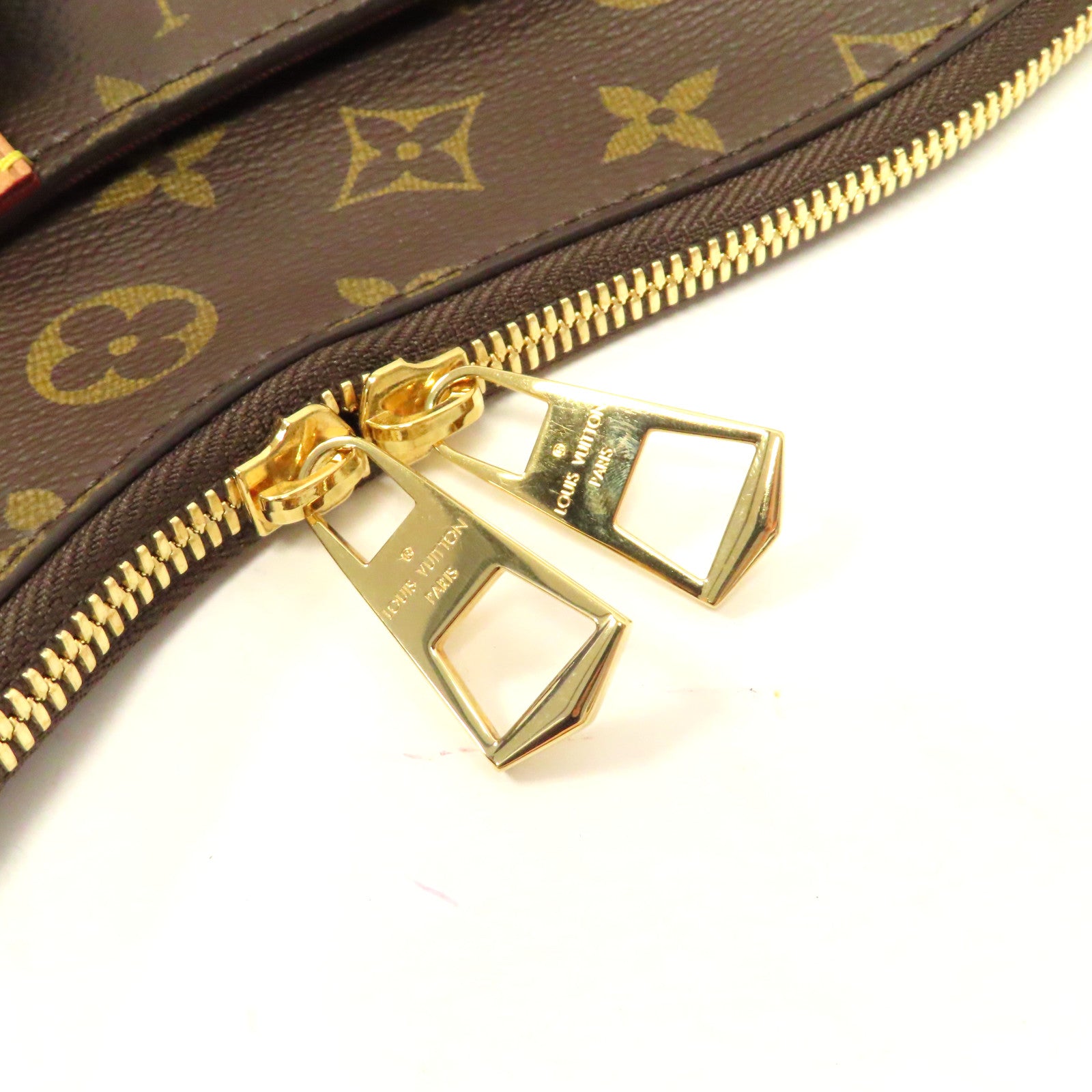 LOUIS VUITTON Monogram Odeon PM金扣肩背袋啡色