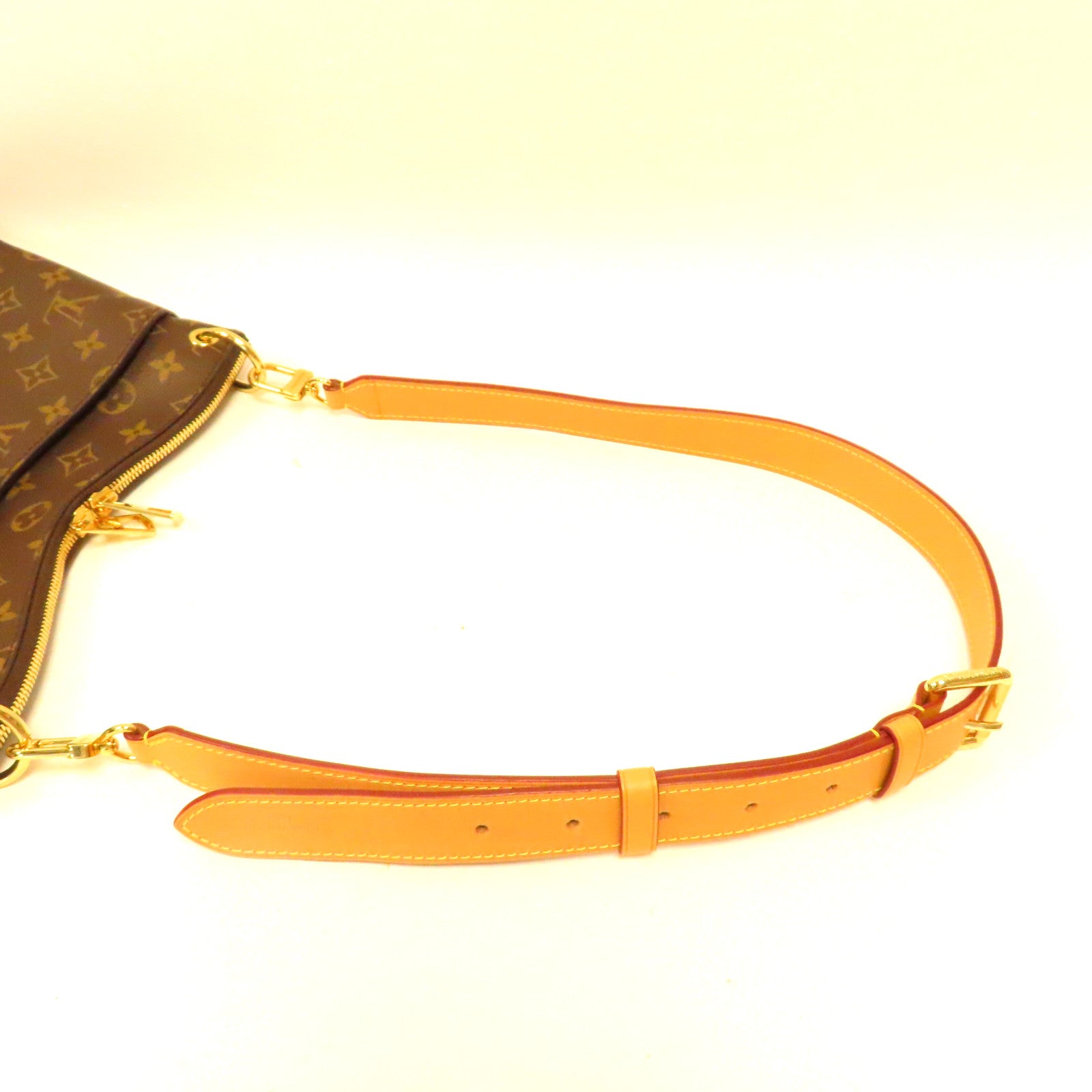LOUIS VUITTON Monogram Odeon PM金扣肩背袋啡色