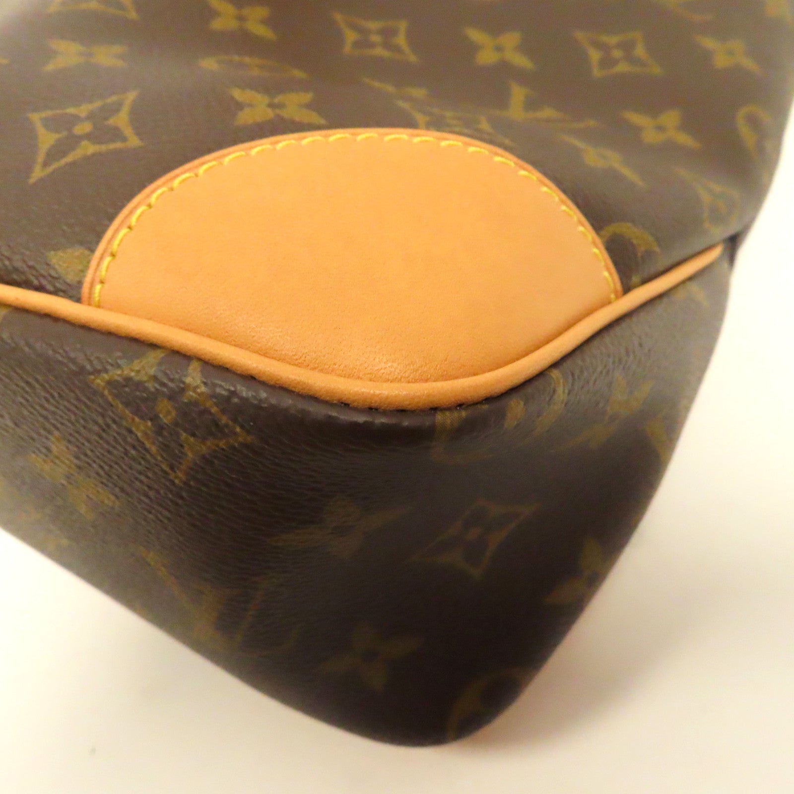 LOUIS VUITTON Monogram Odeon PM金扣肩背袋啡色