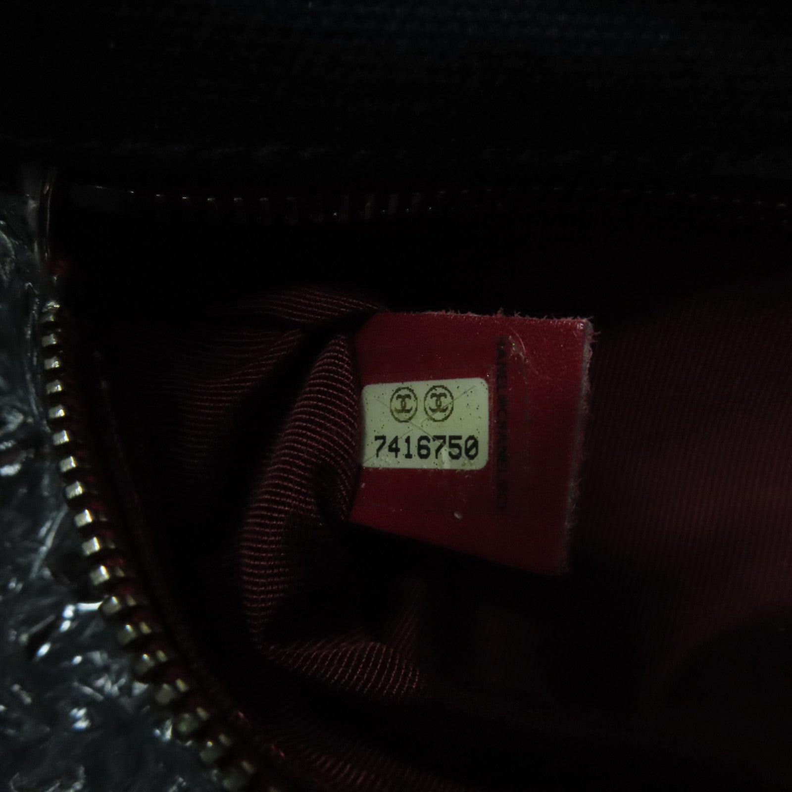 CHANEL 【激減優惠】帆布Chain Shoulder銀扣鏈帶肩背袋深藍色
