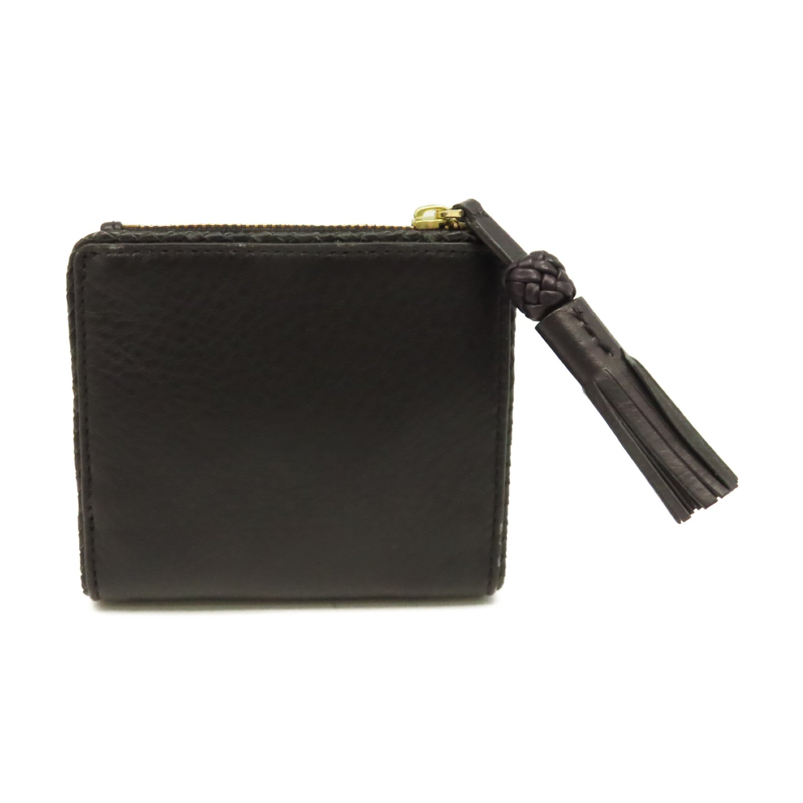 Tory Burch 牛皮皮革Short Wallet金扣短錢包黑色